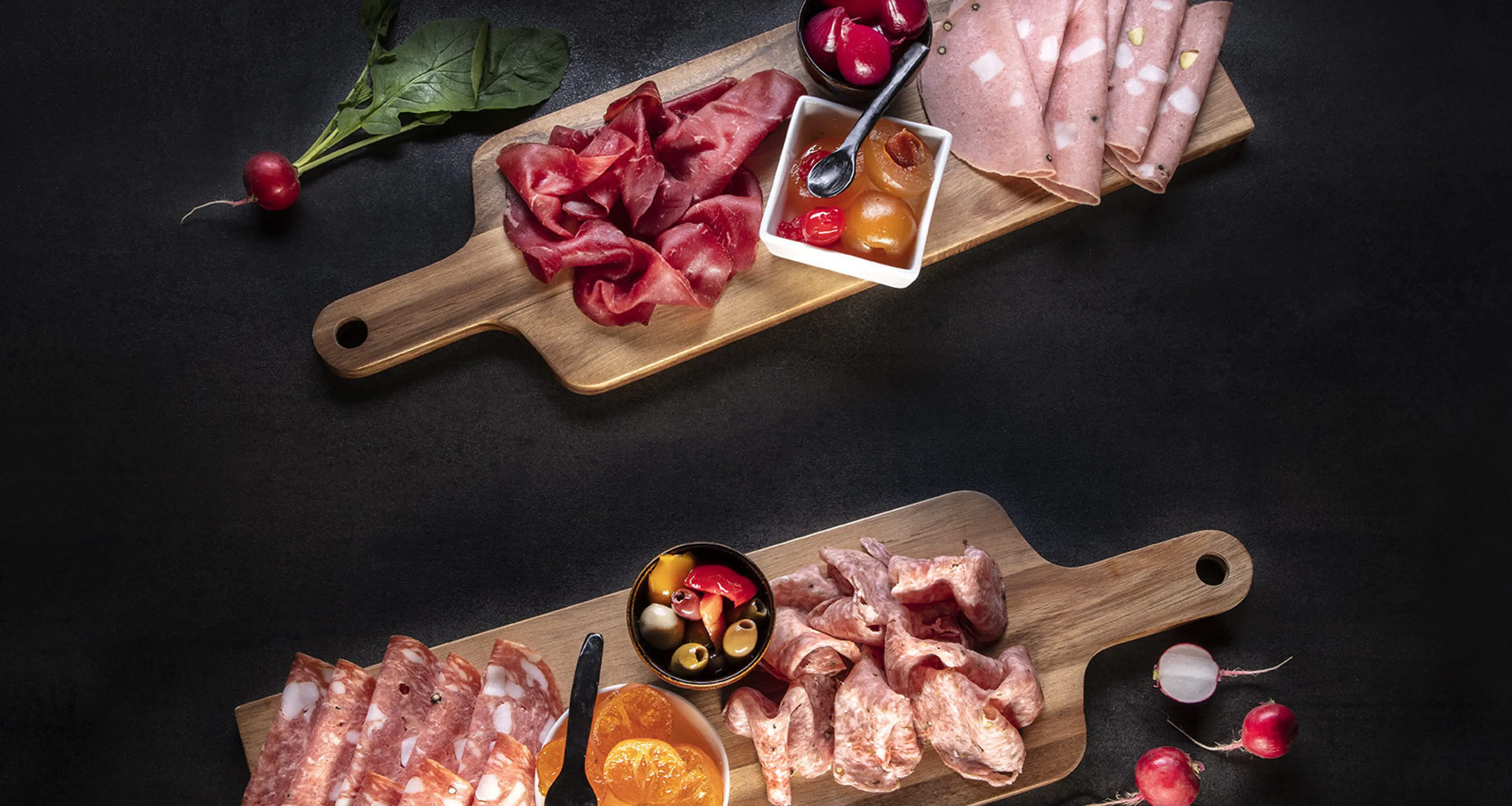 Sliced meats selection
