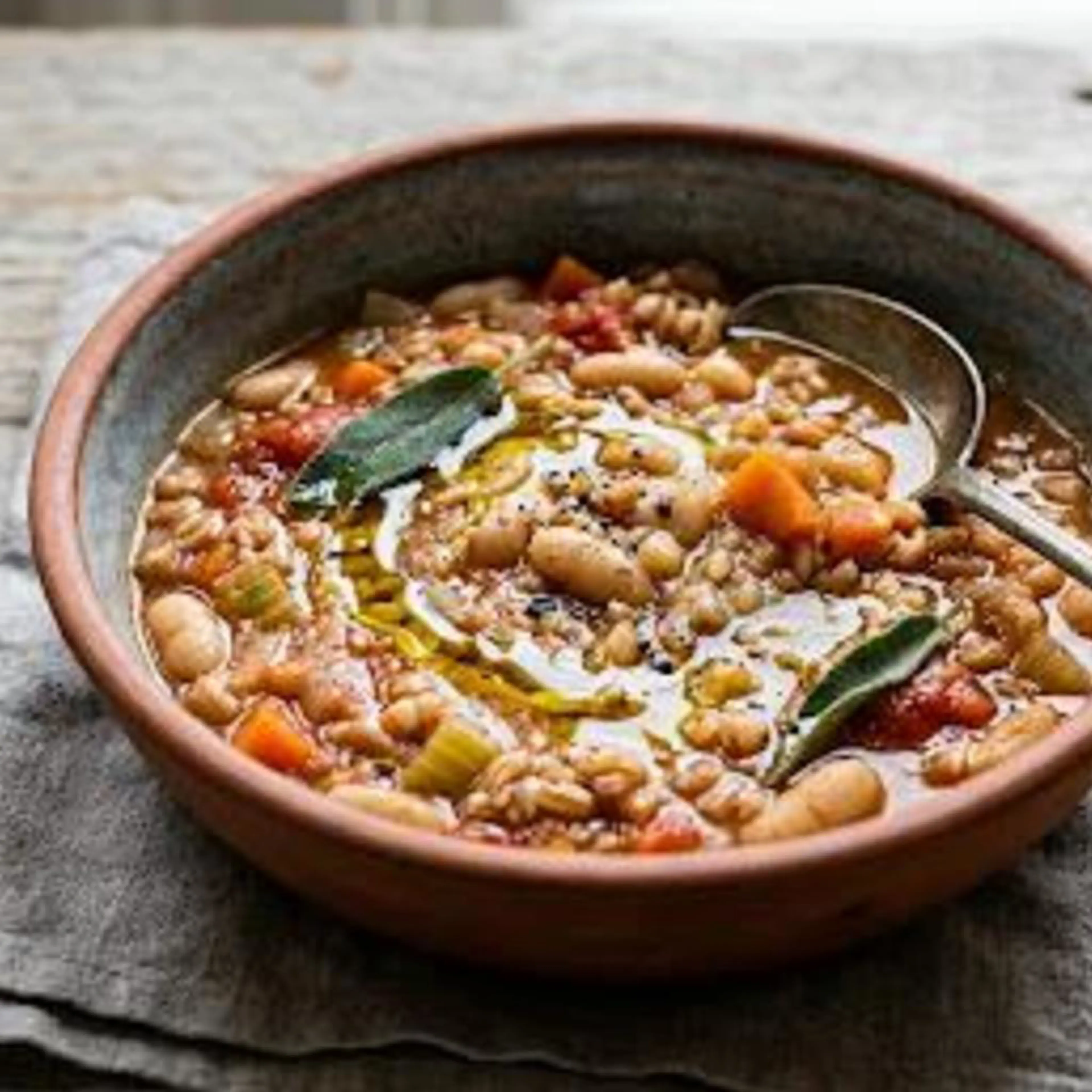Minestrone aus Dinkel und Bohnen