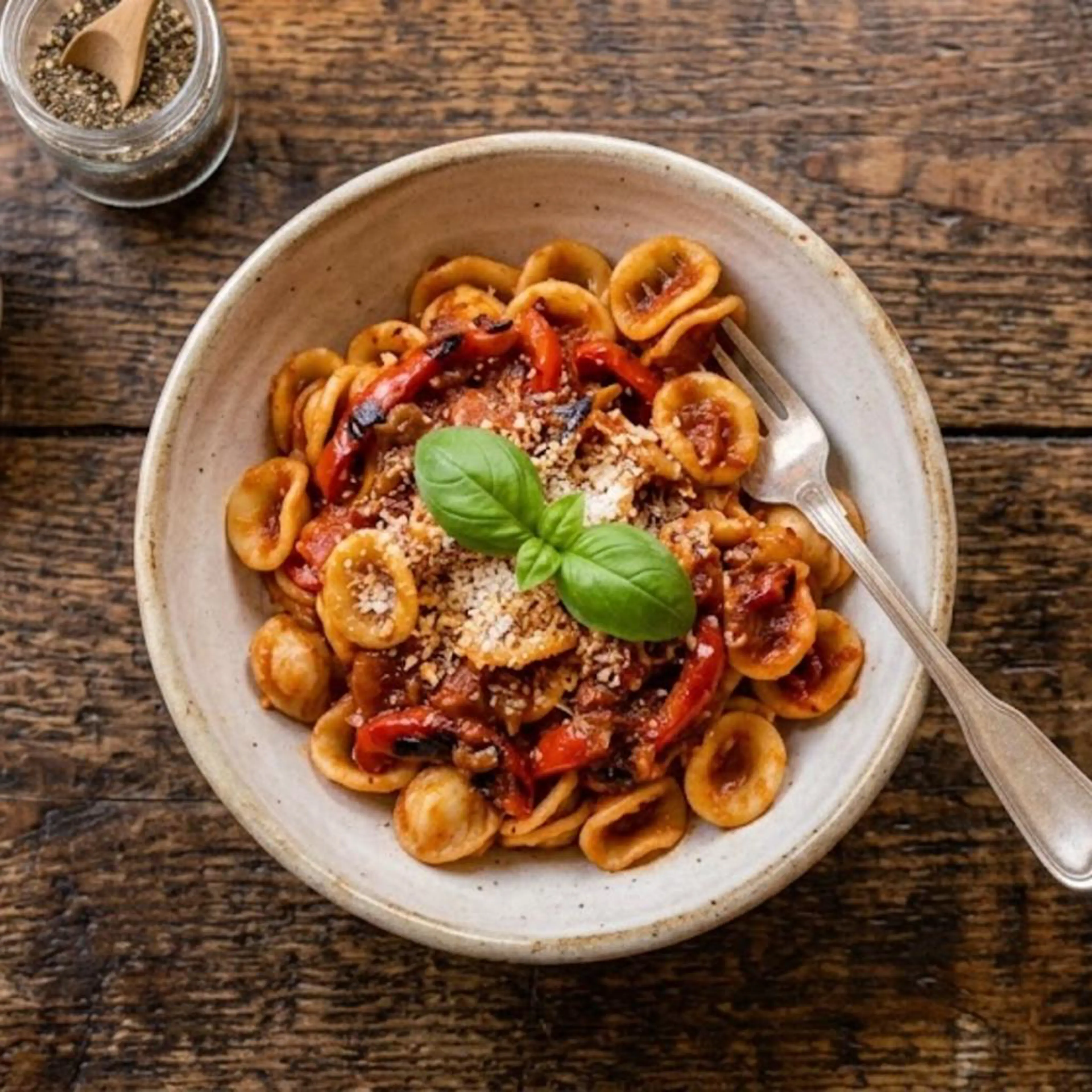 Orecchiette mit Paprika