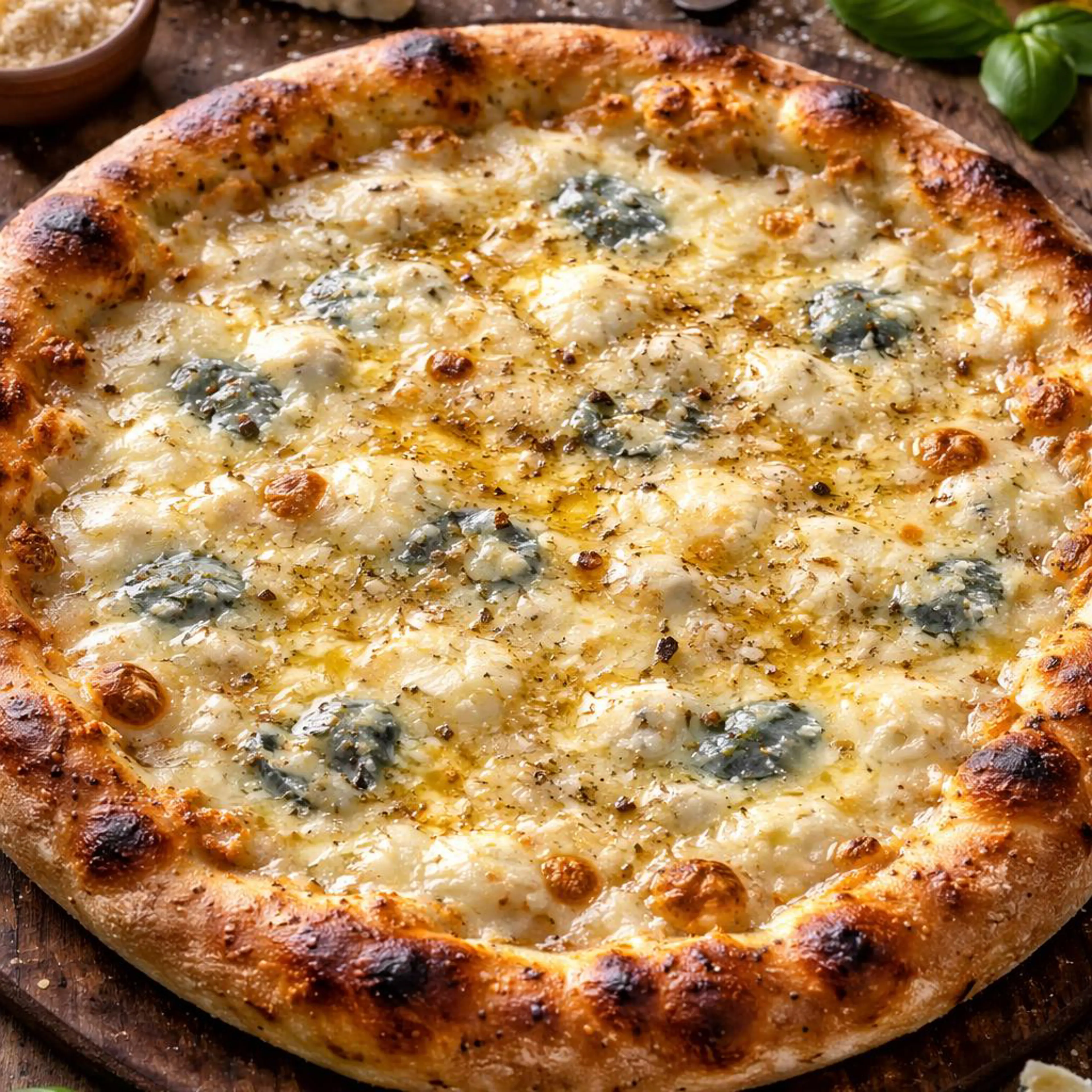 White Four-Cheese Pizza
