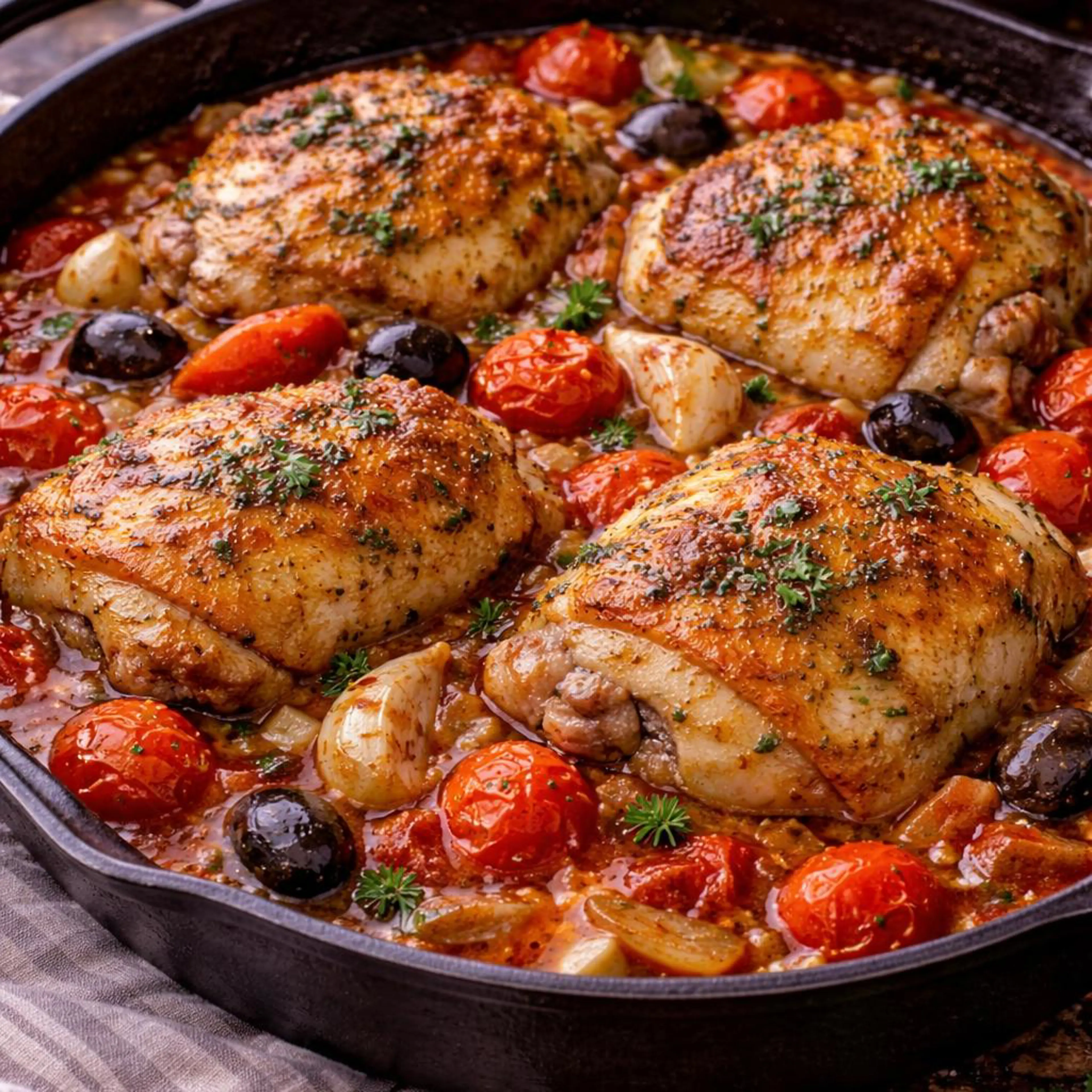Poulet en potacchio