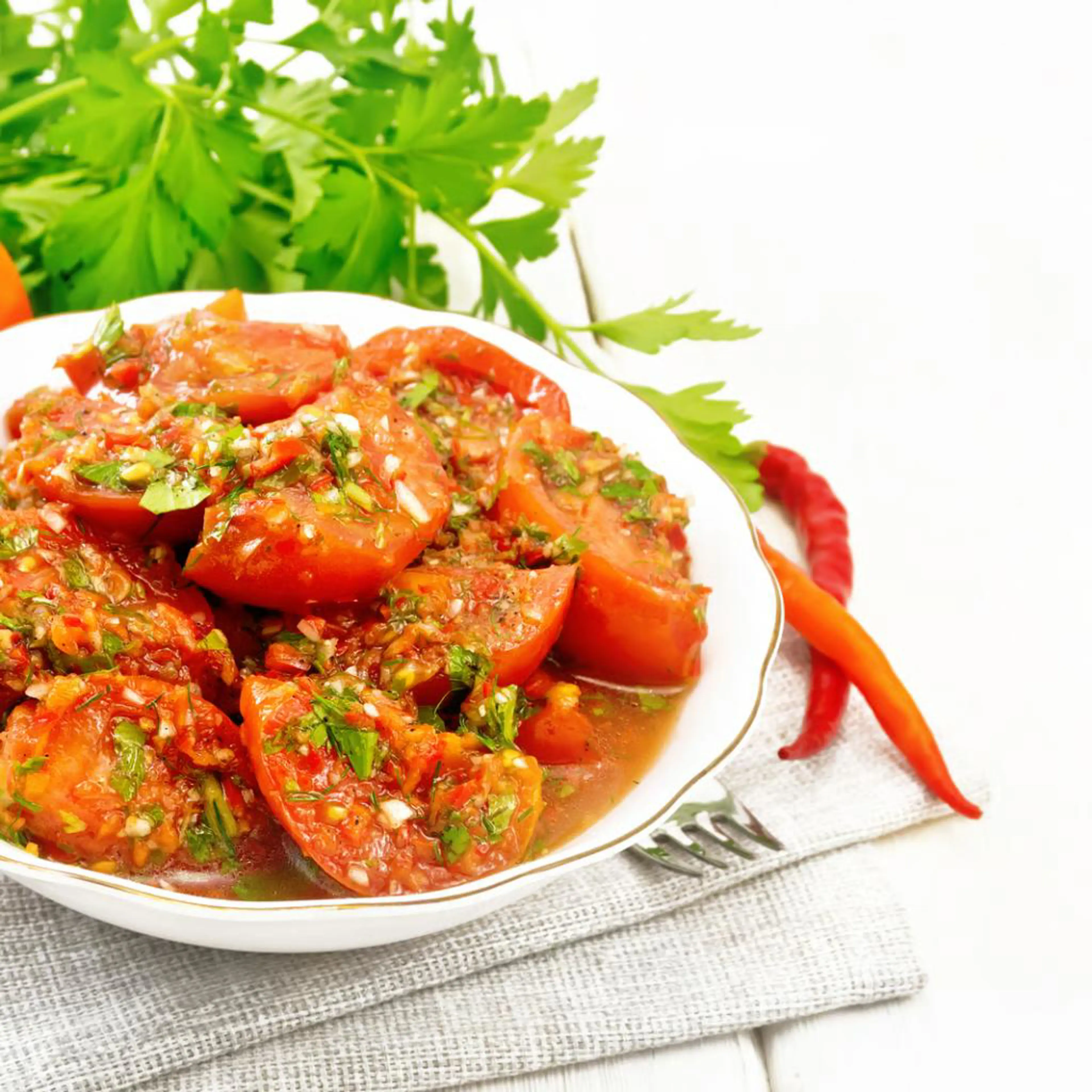 Tomates com alho