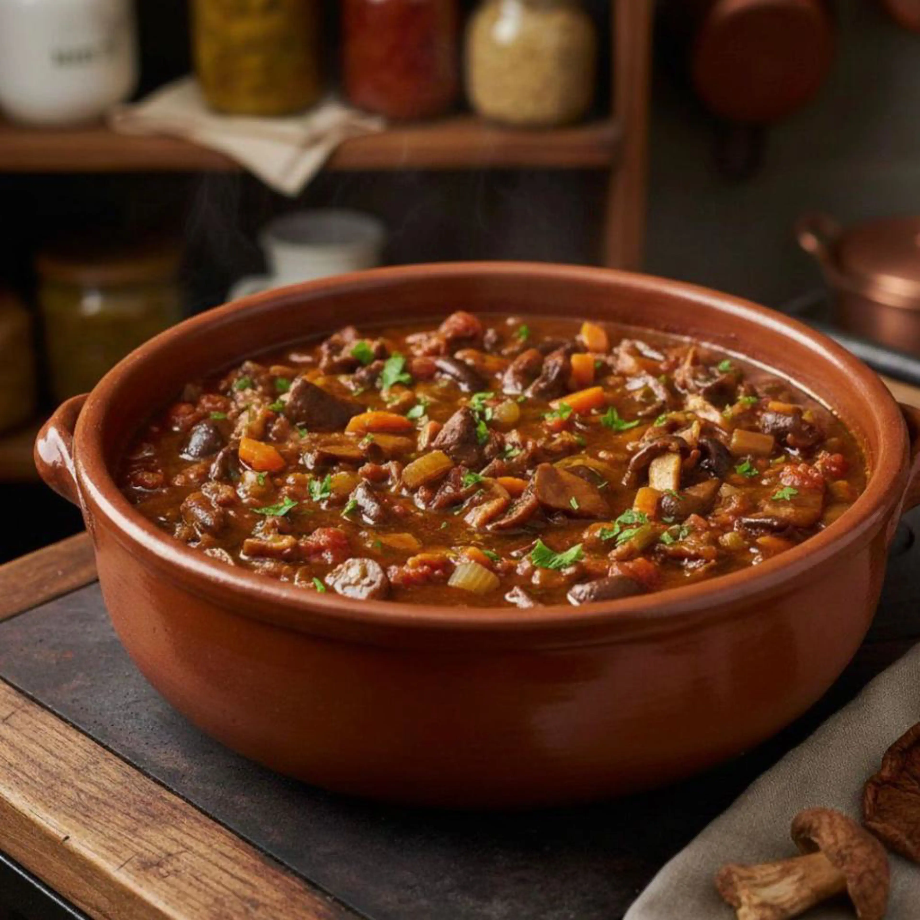 Dried mushroom ragù
