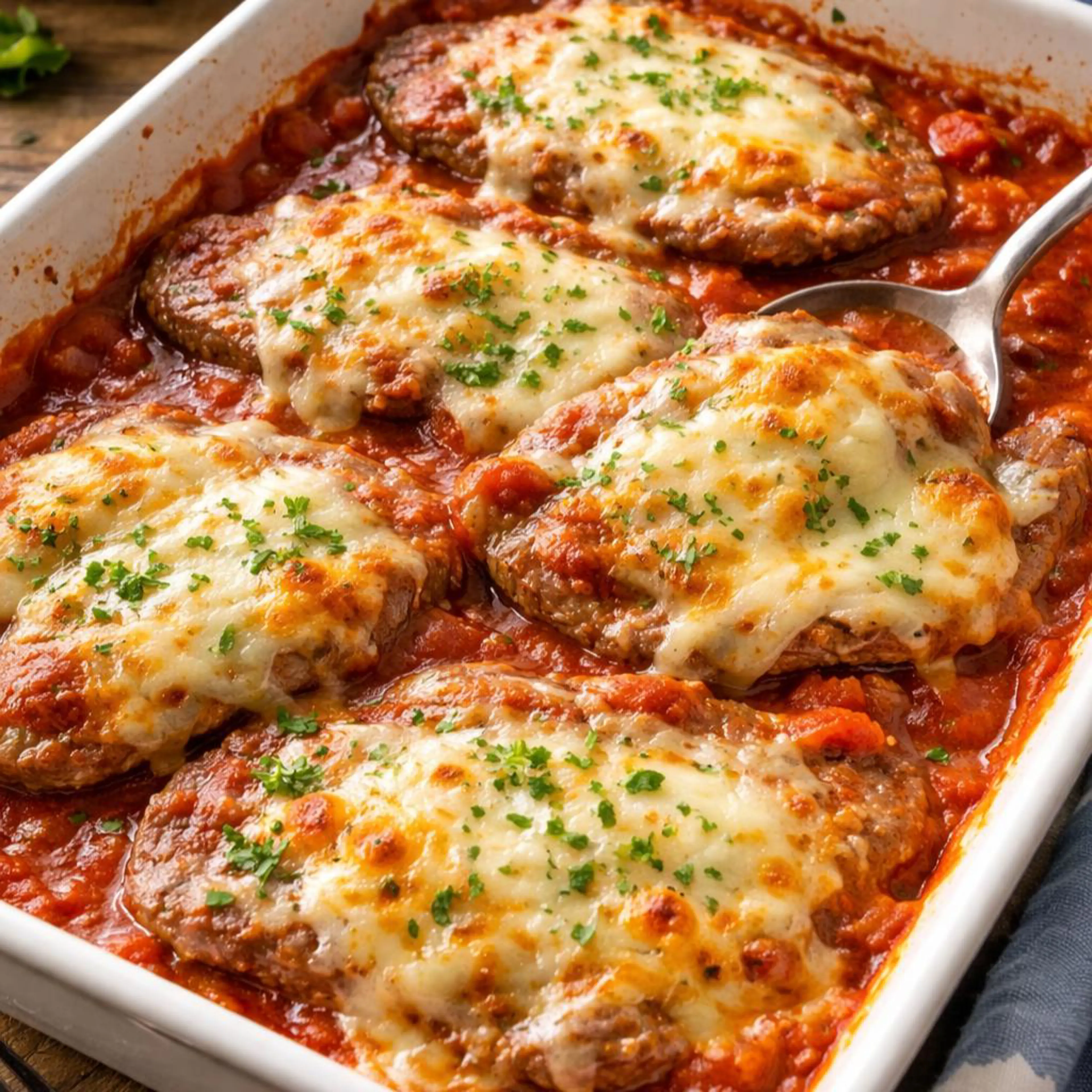 오븐에 구운 송아지 고기 스칼로피네