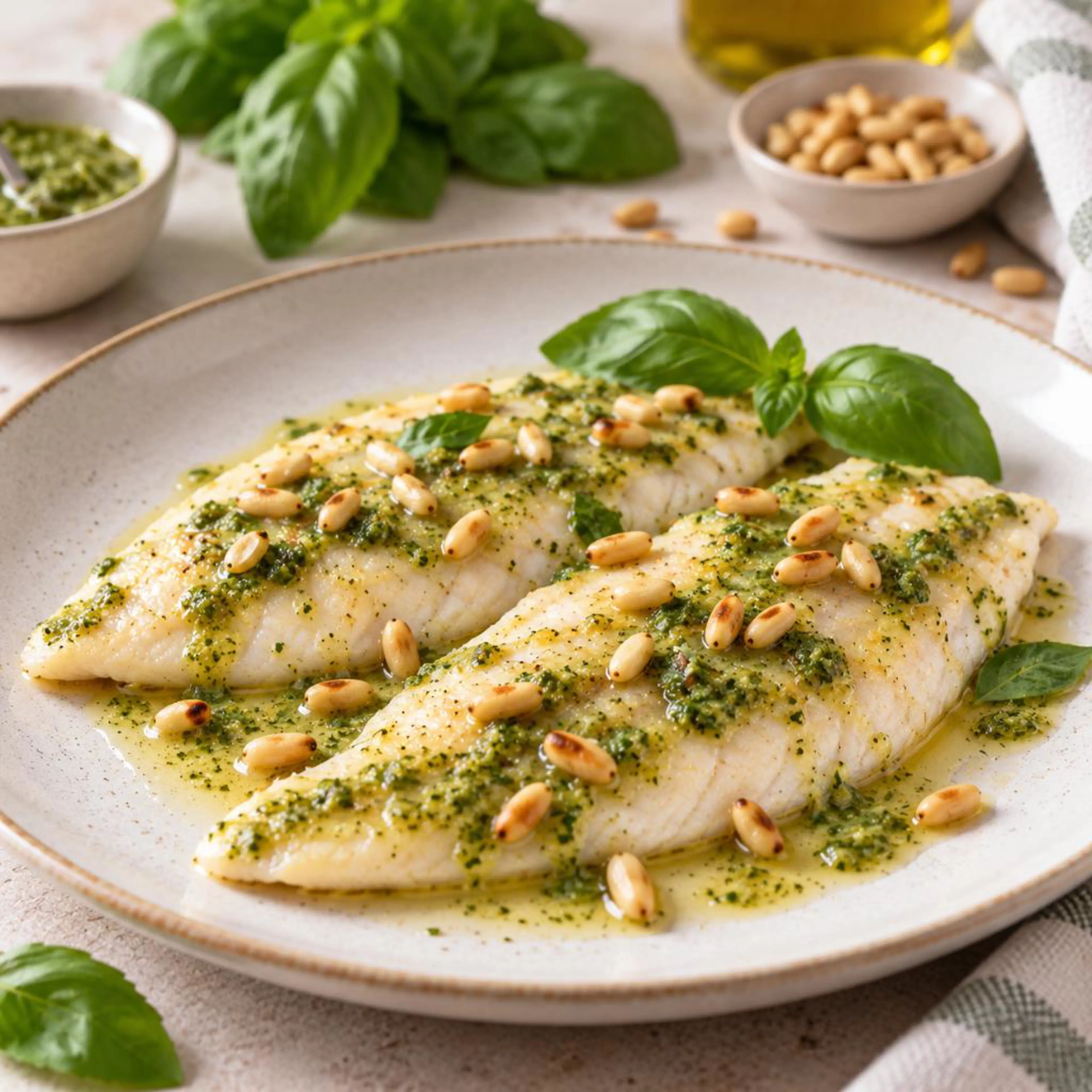 Sole With Pine Nuts