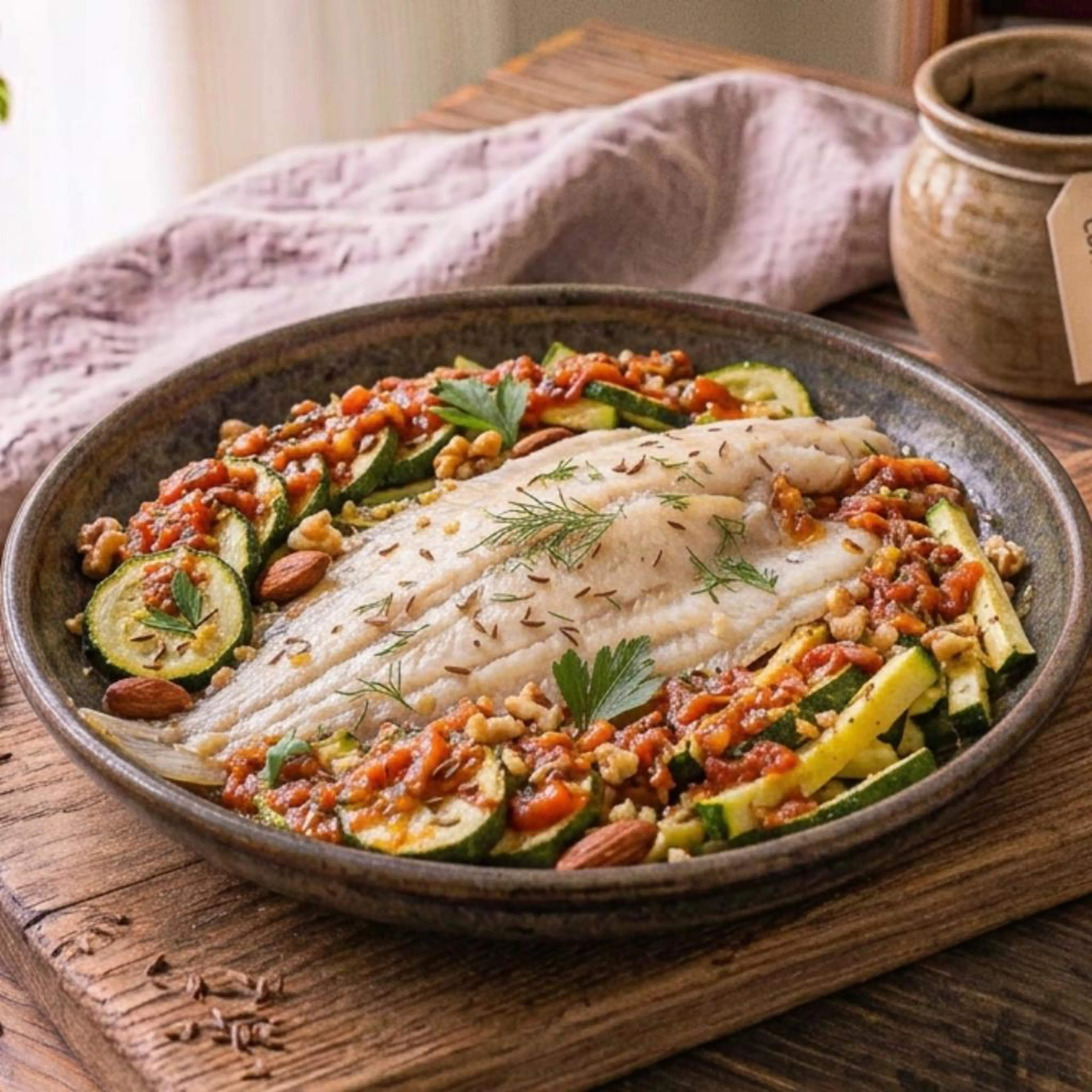 오븐에 구운 서대