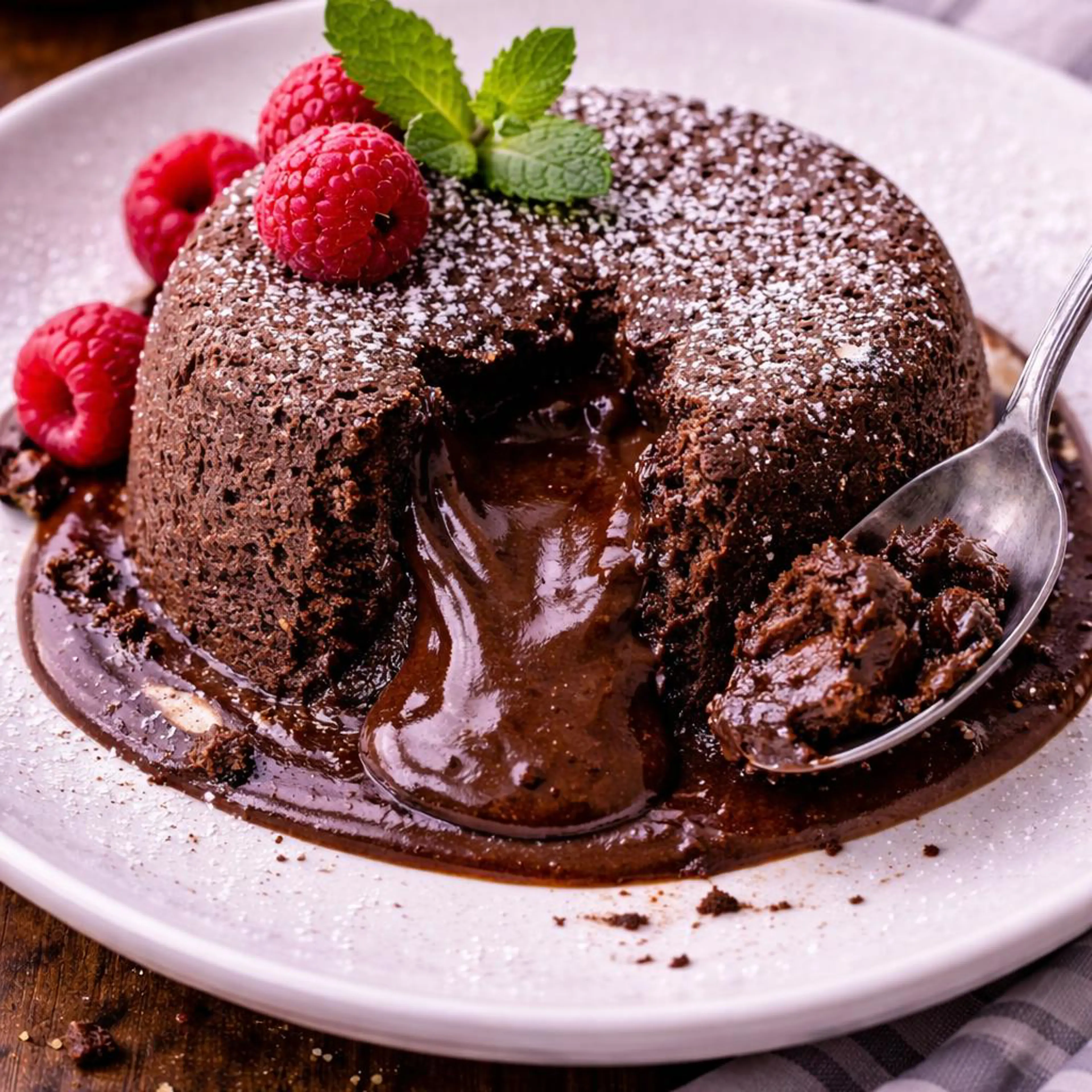 Taartje met chocolade-explosie