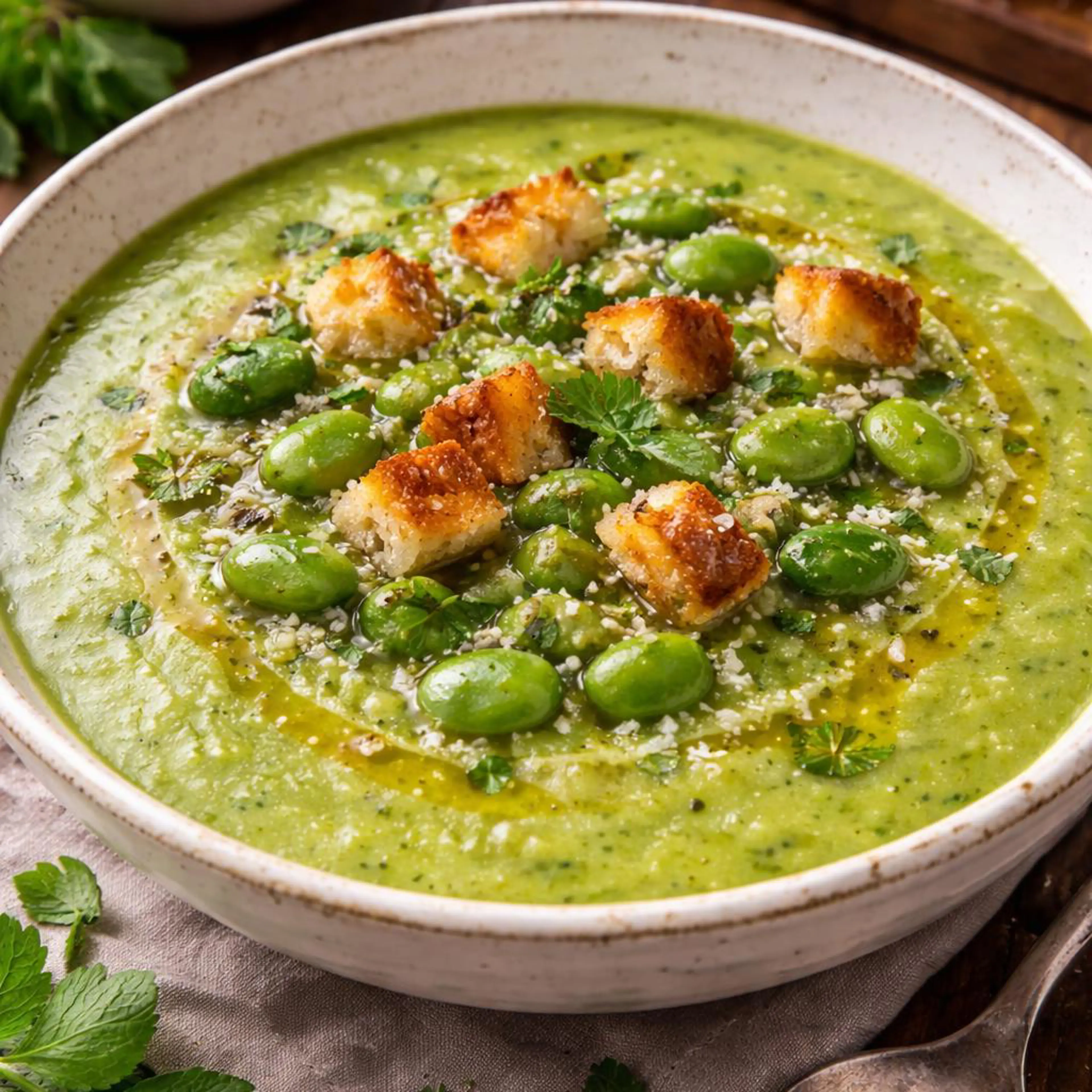 شوربة كريمية من الفول