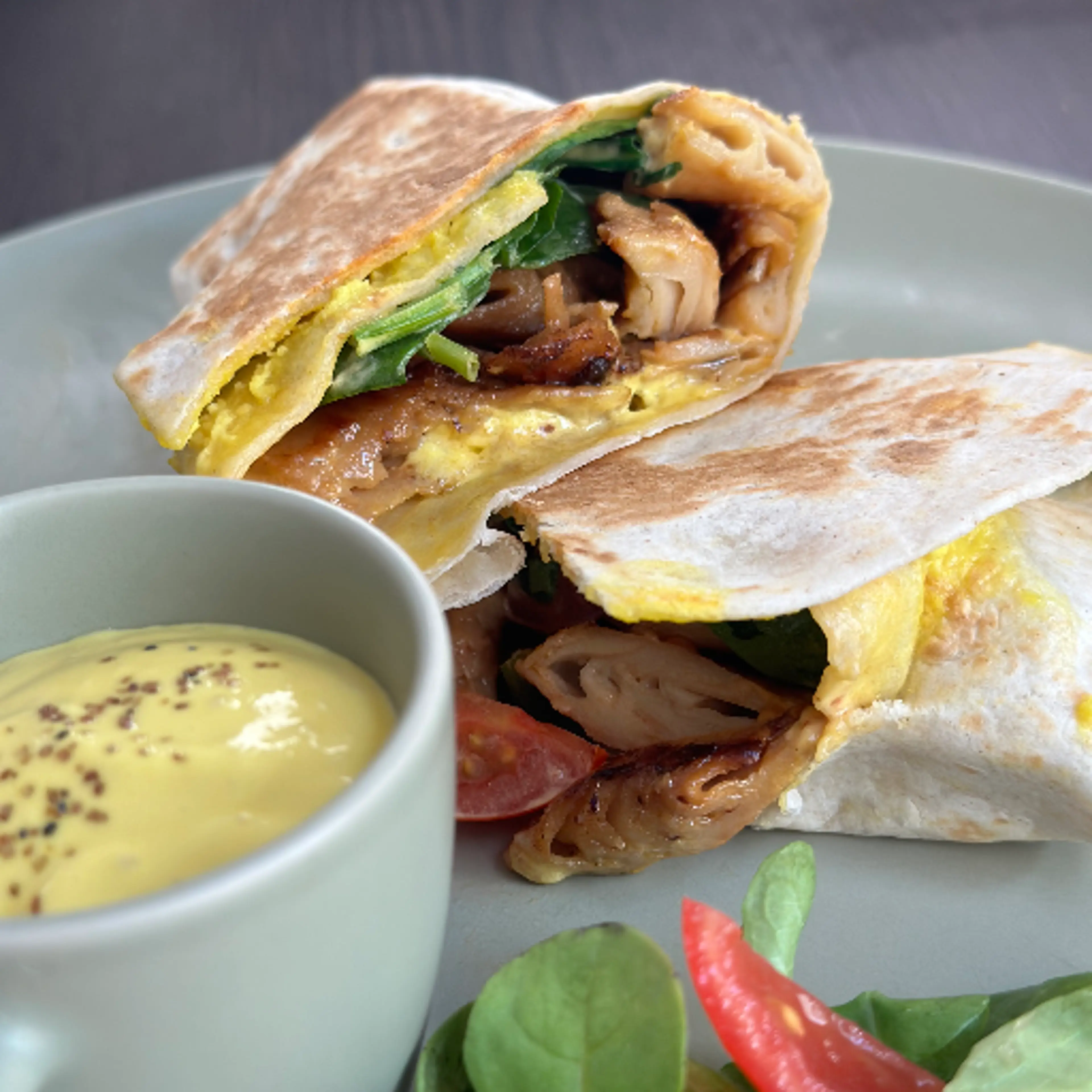 Vegan burrito with Heura