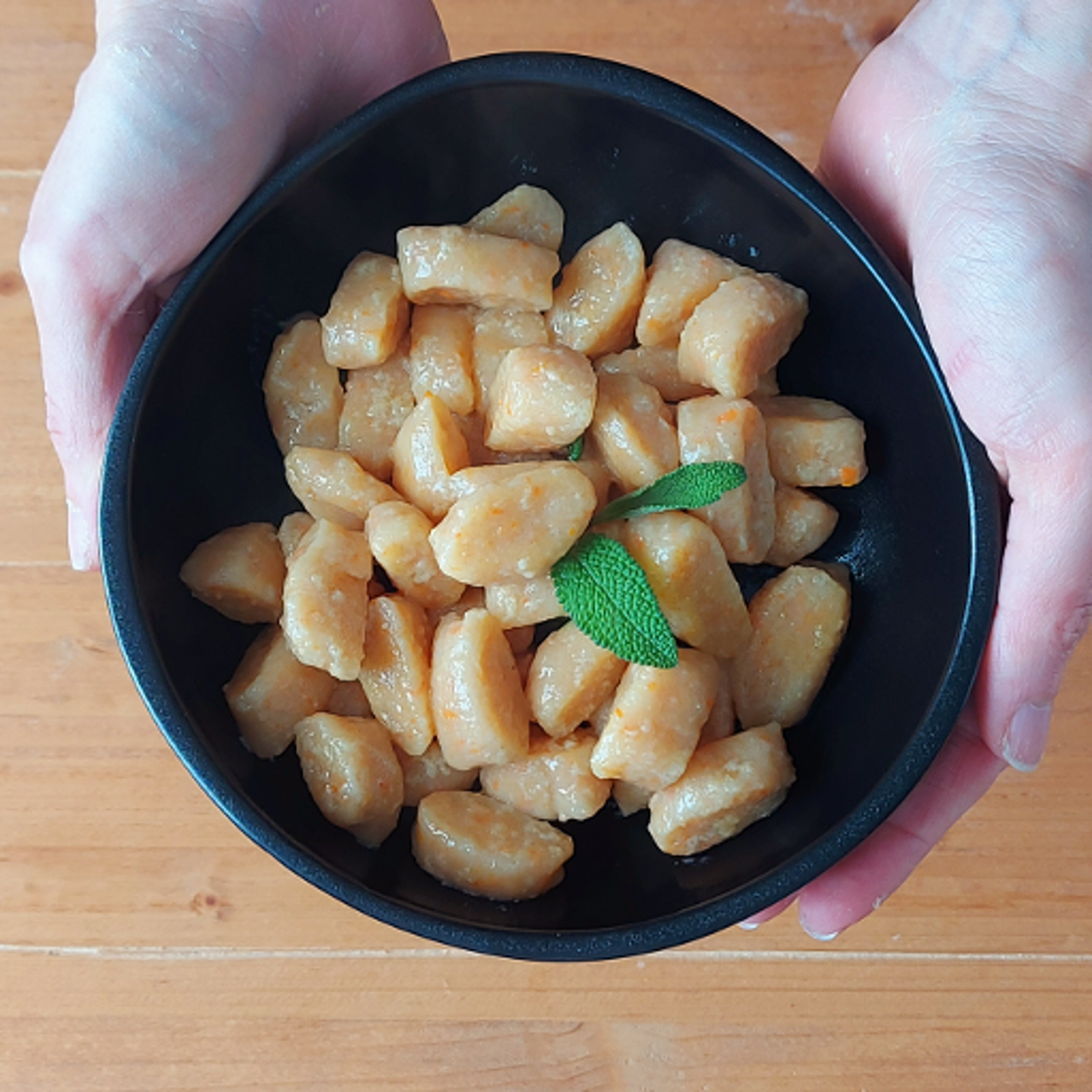 Carrot gnocchi