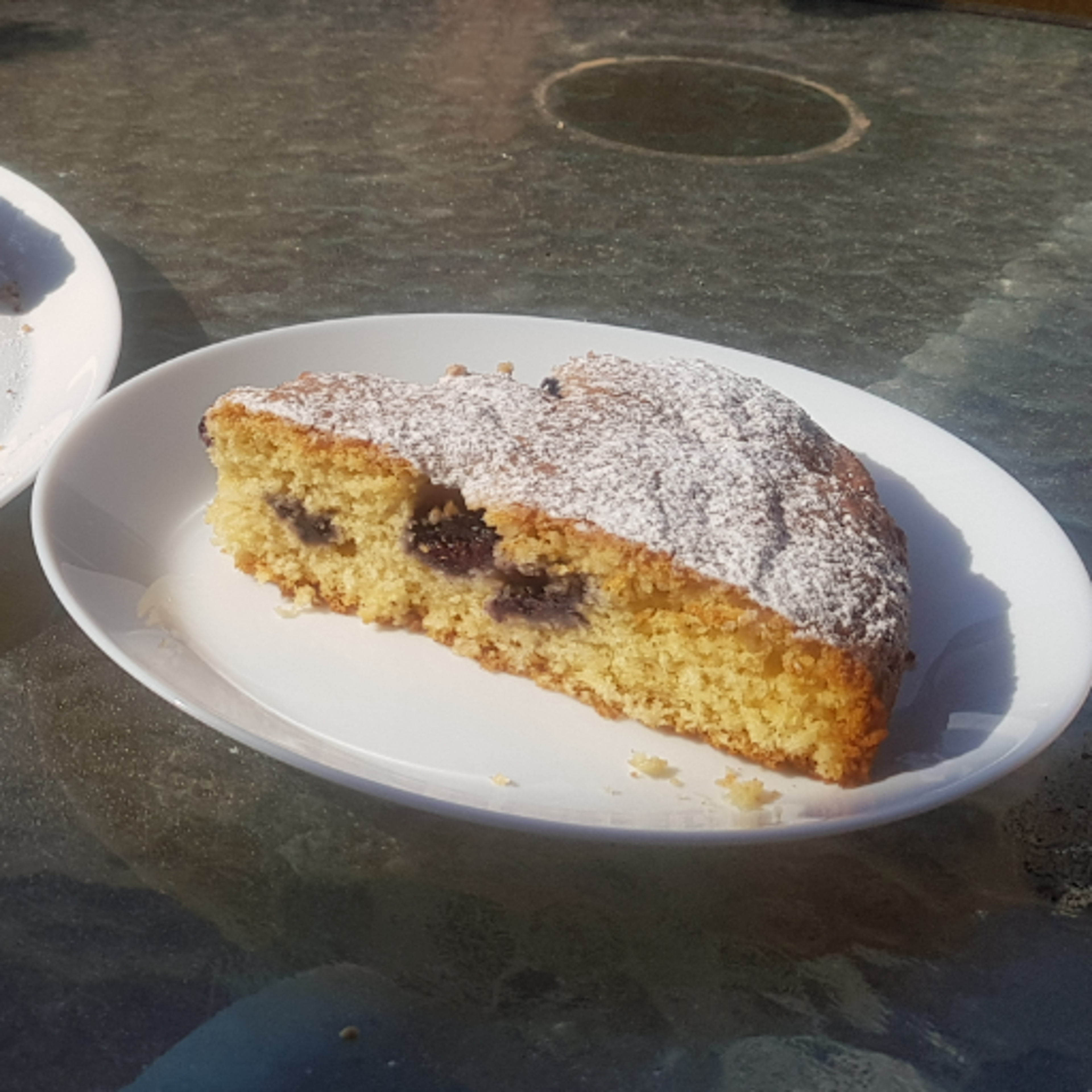Eggless blueberry cake