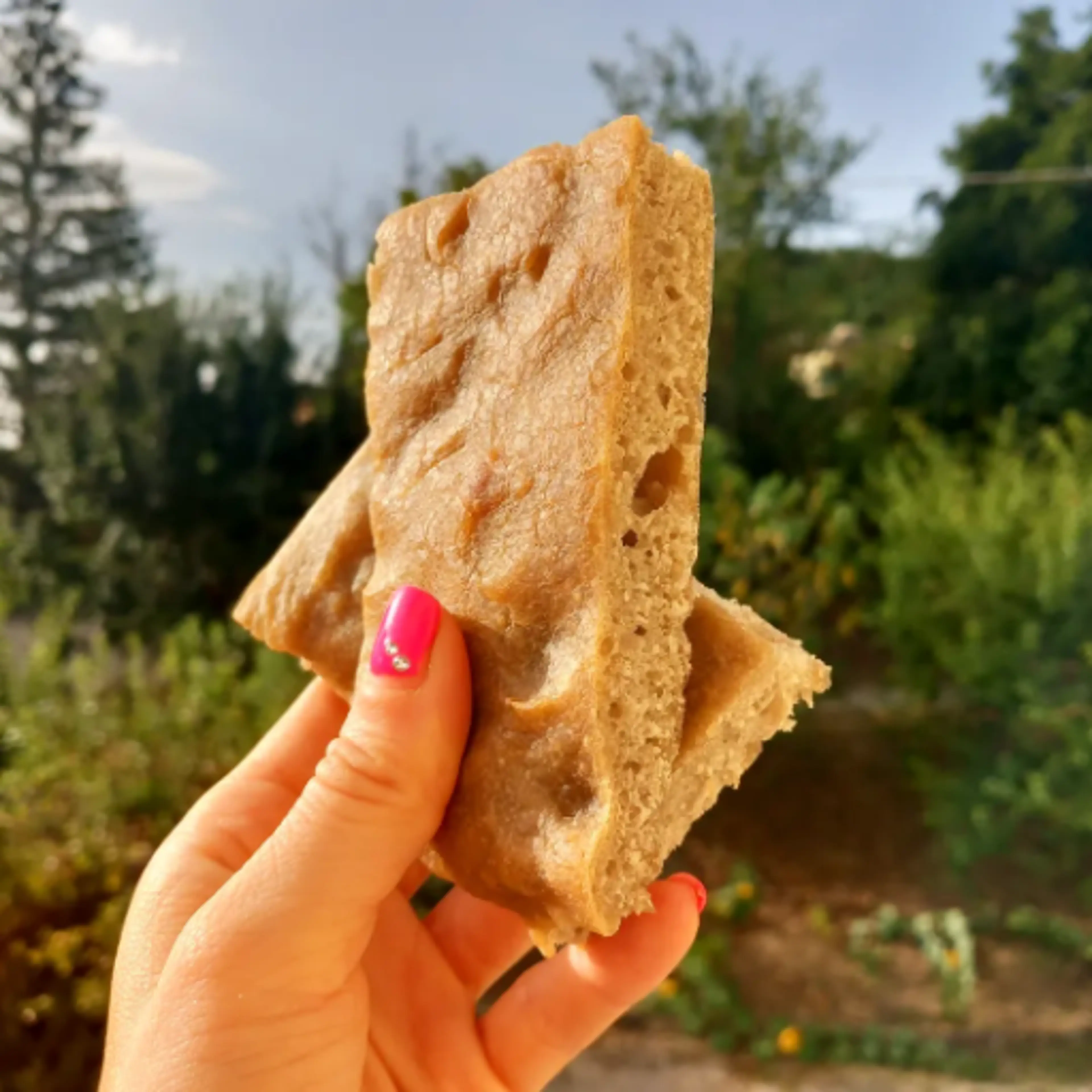 Quinoa focaccia/schiacciata, lactose-free and gluten-free