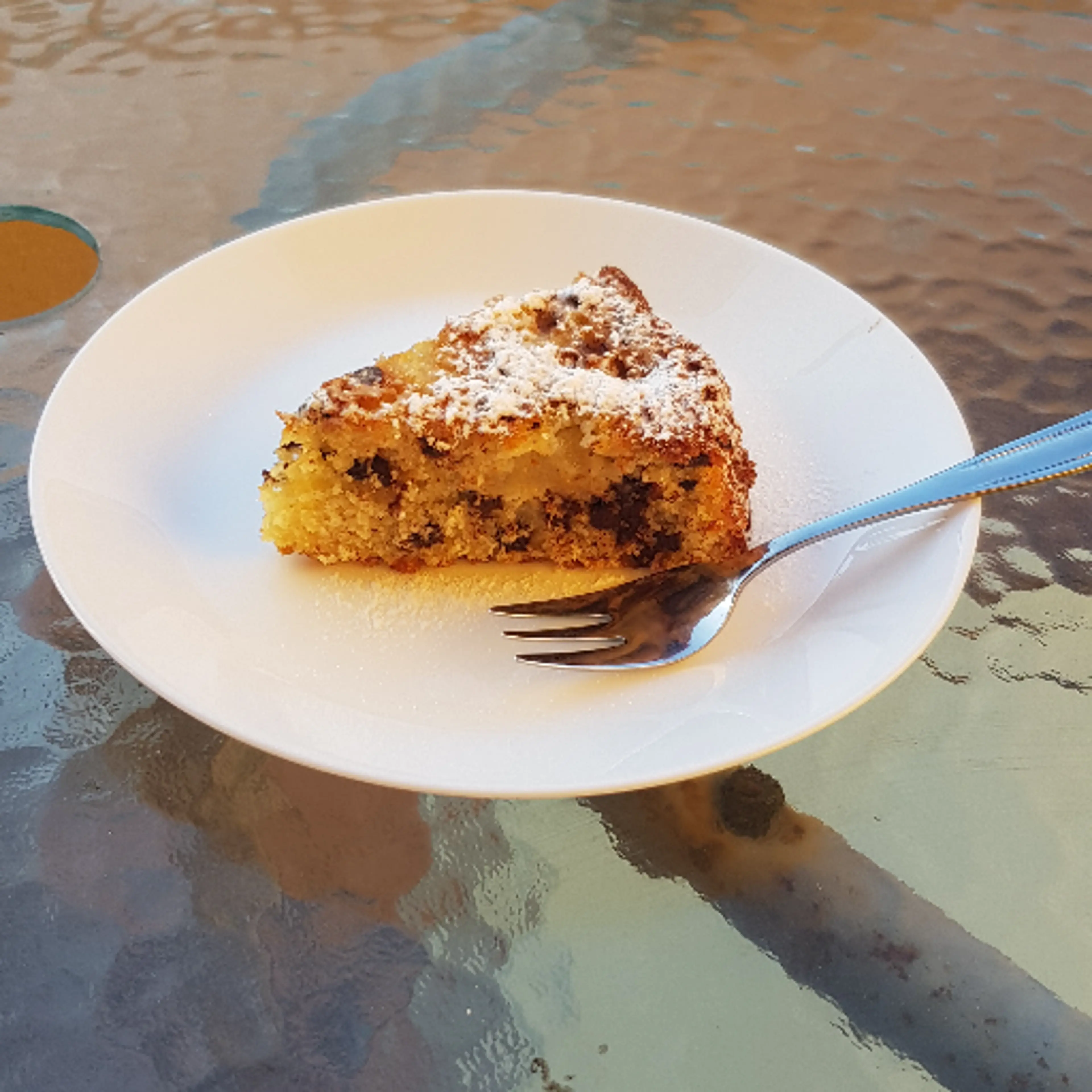 Pear and chocolate chip cake