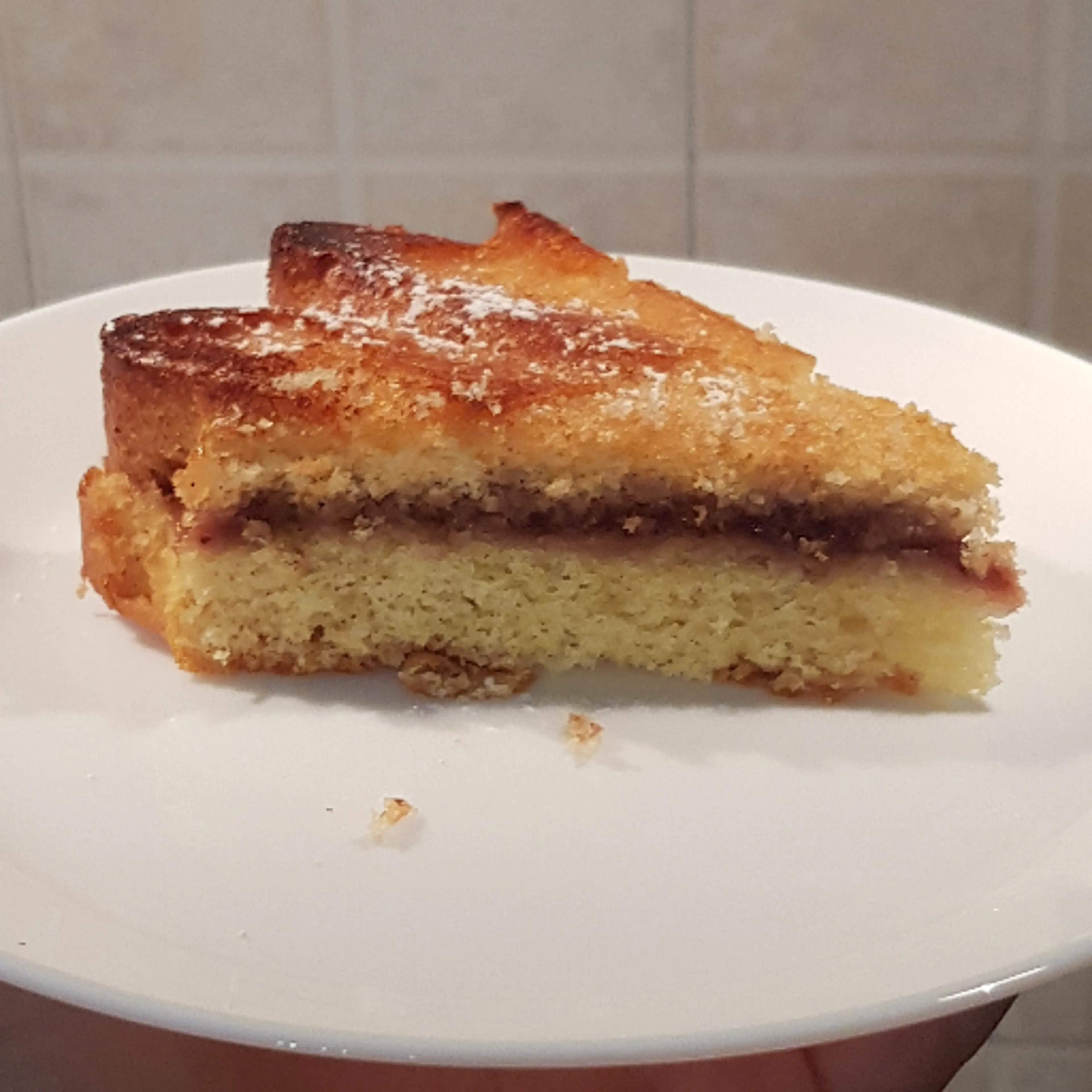 Upside-down jam cake