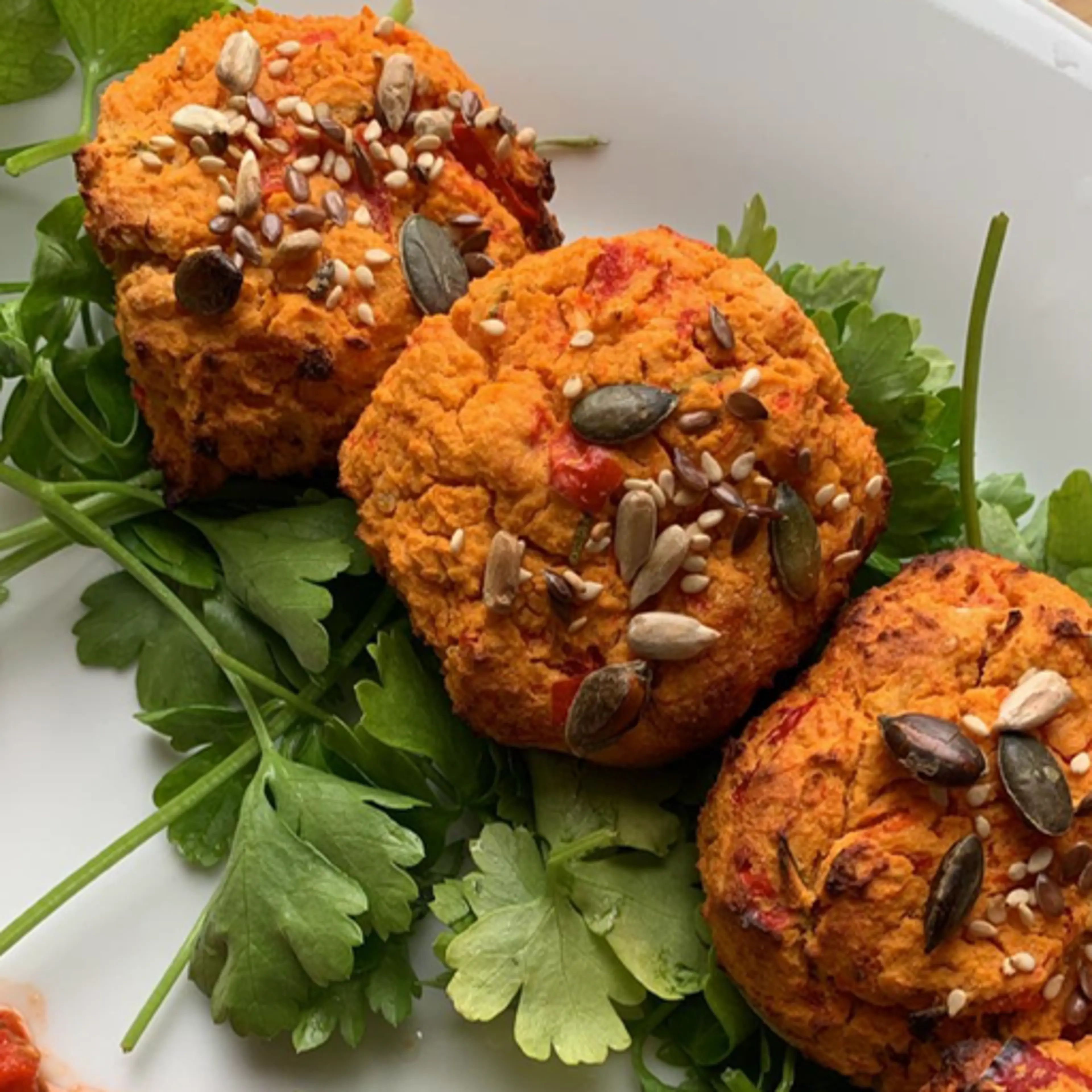 Pepper & chickpea meatballs