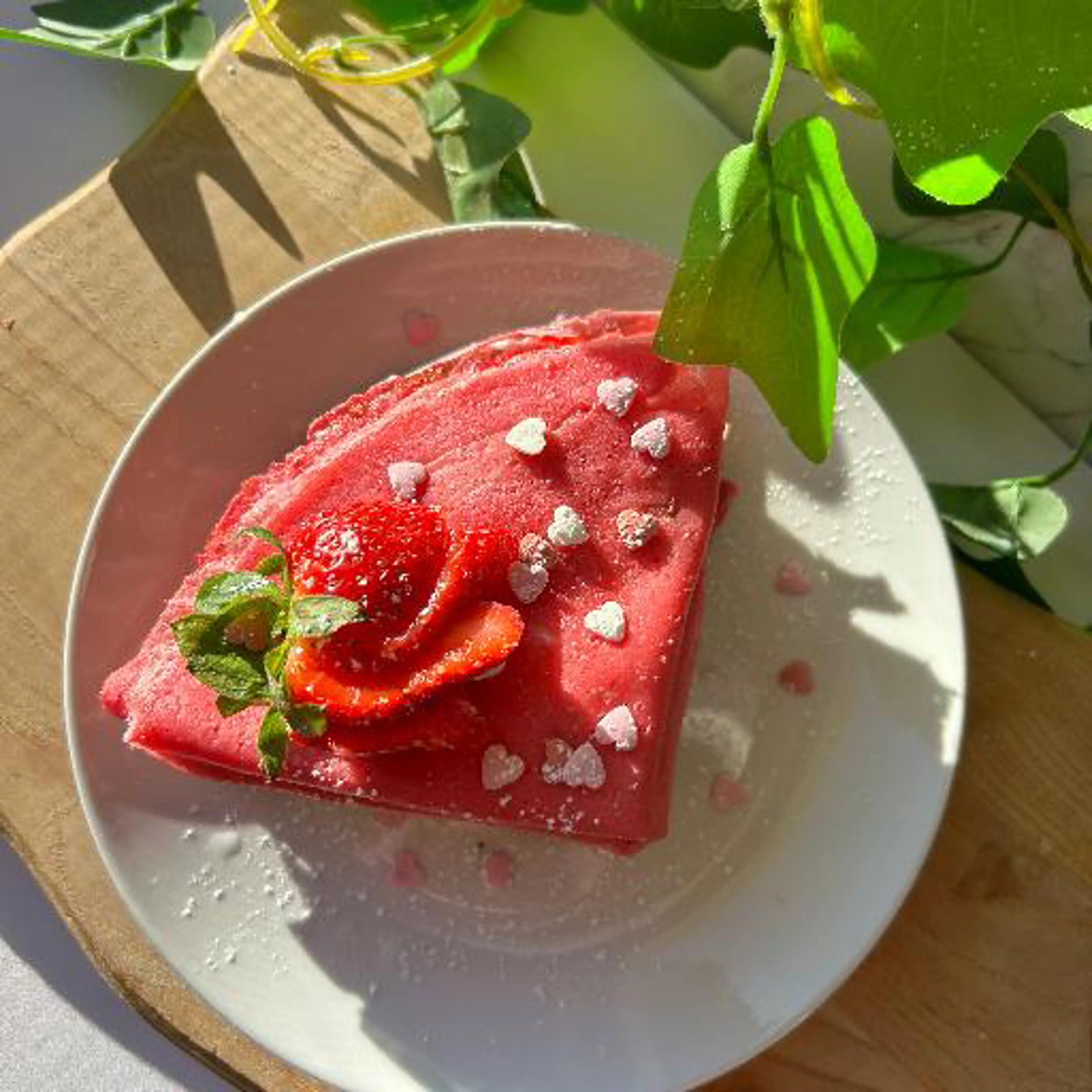 Pink crêpes