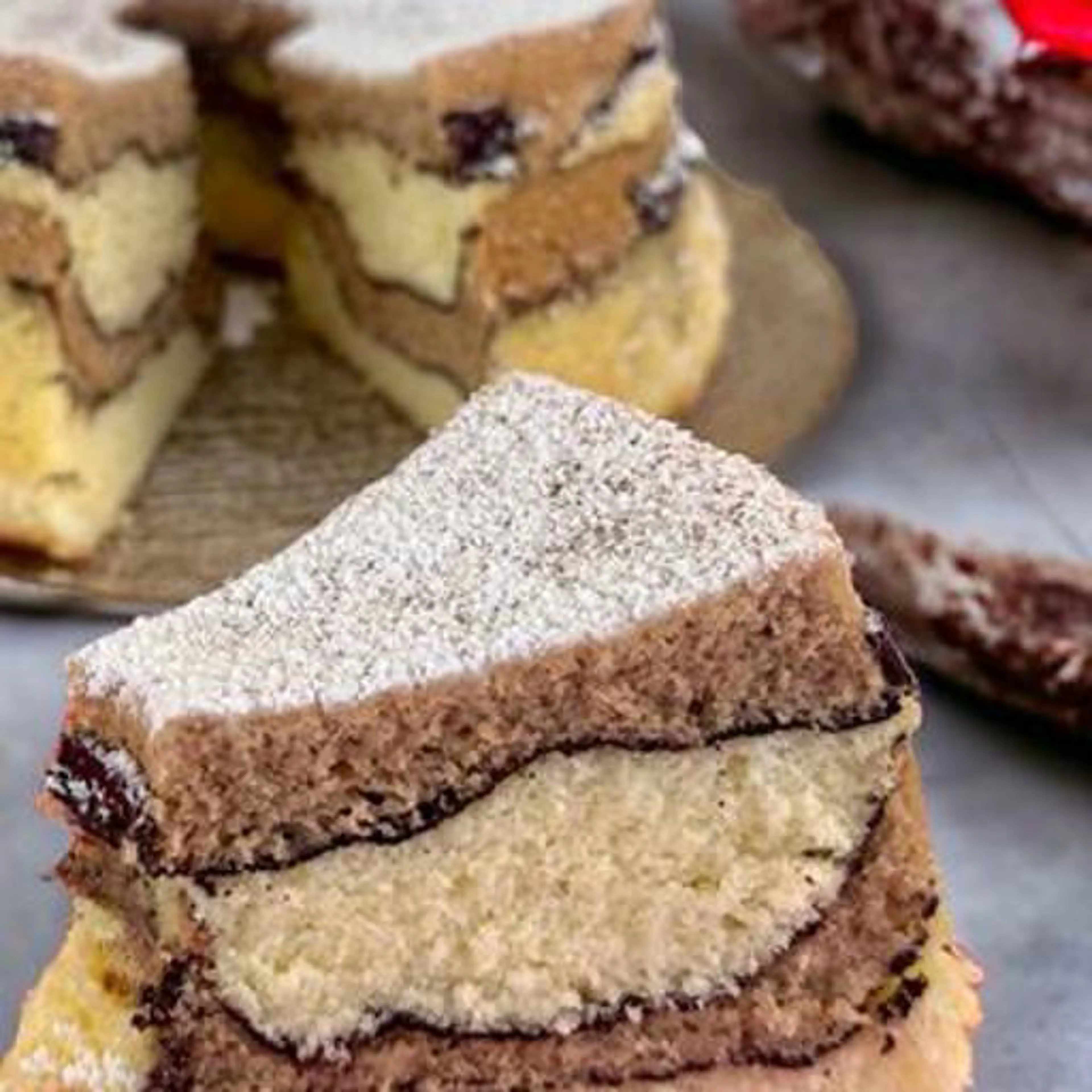 Giraffe chiffon cake
