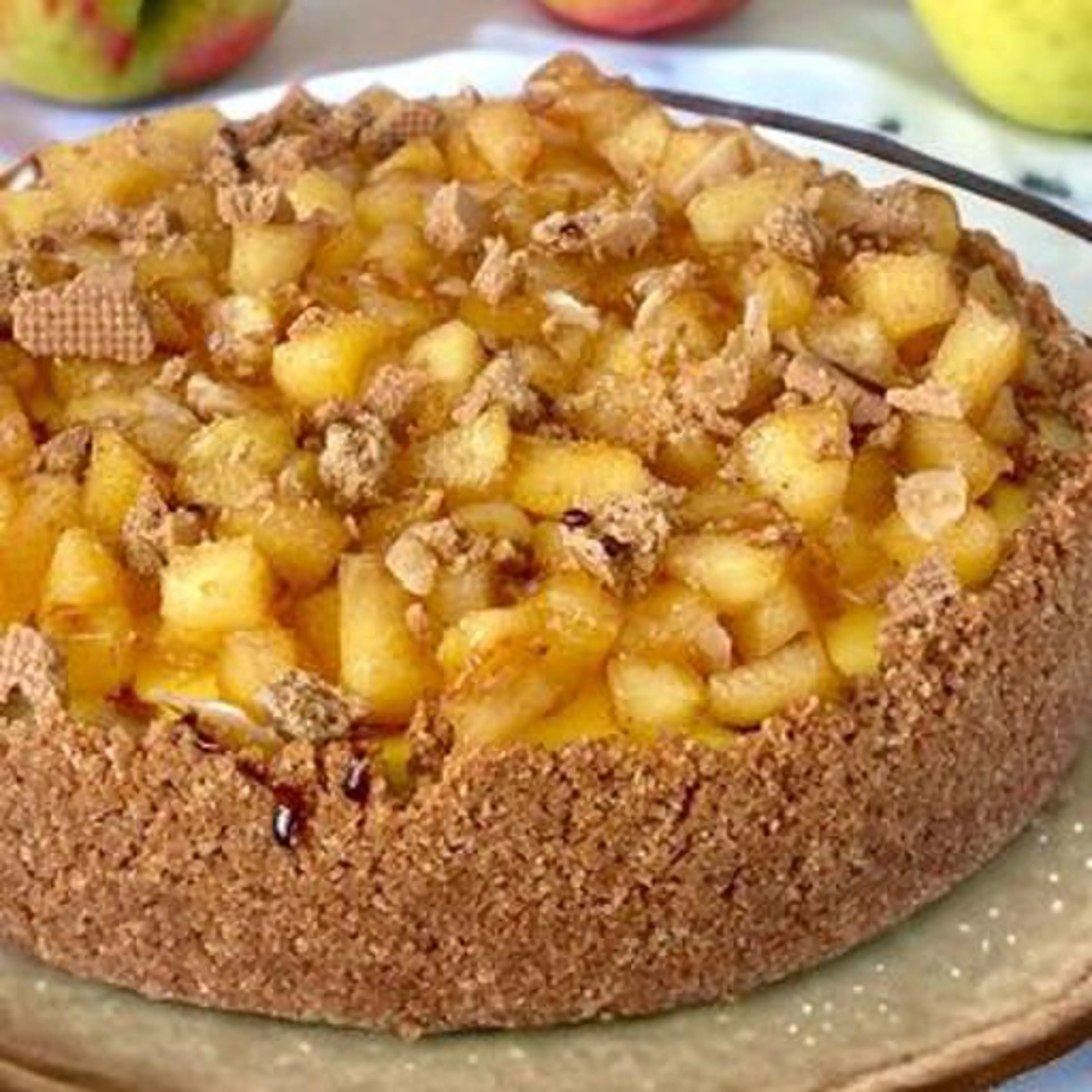 Apple New York cheesecake