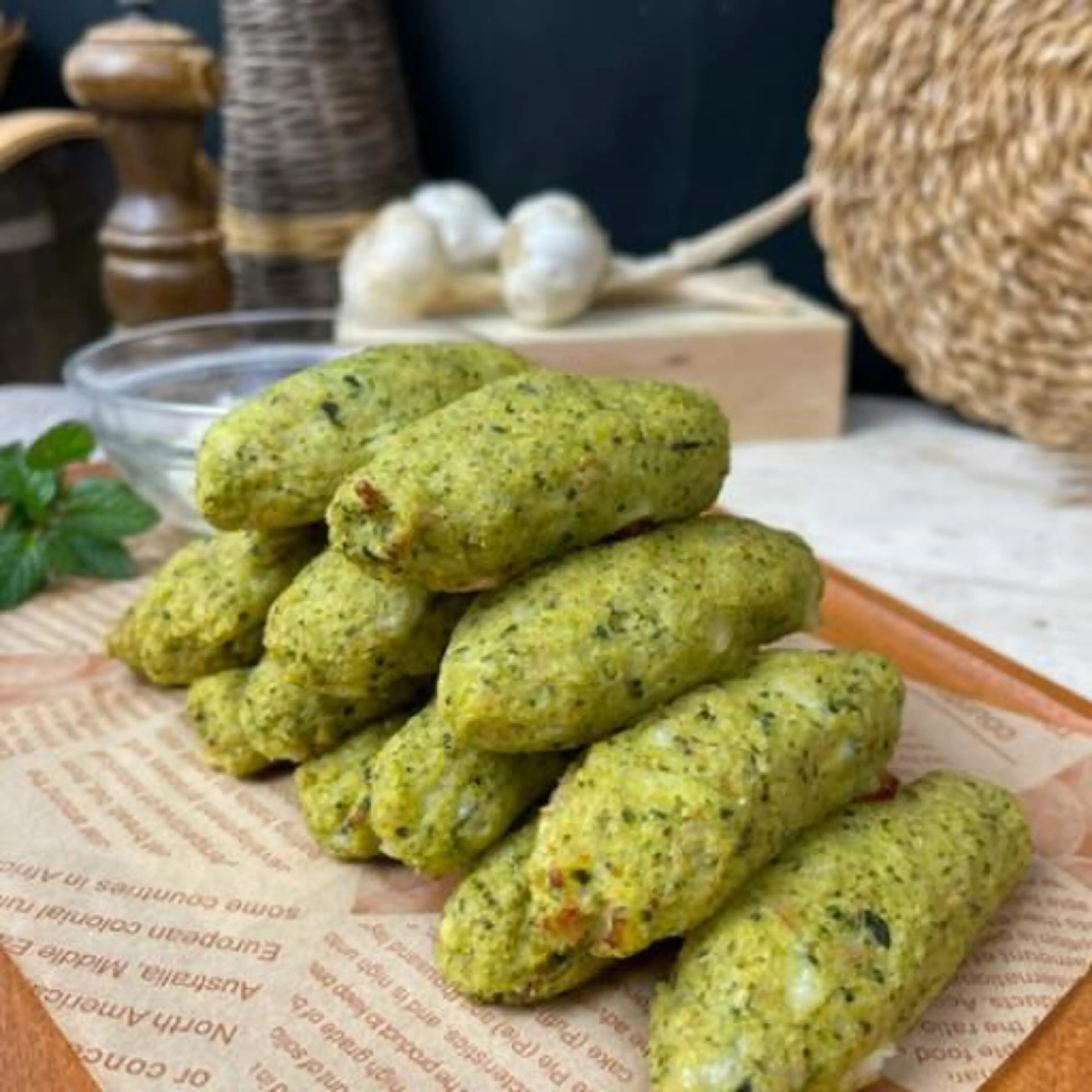 Broccoli, potato and tuna croquettes