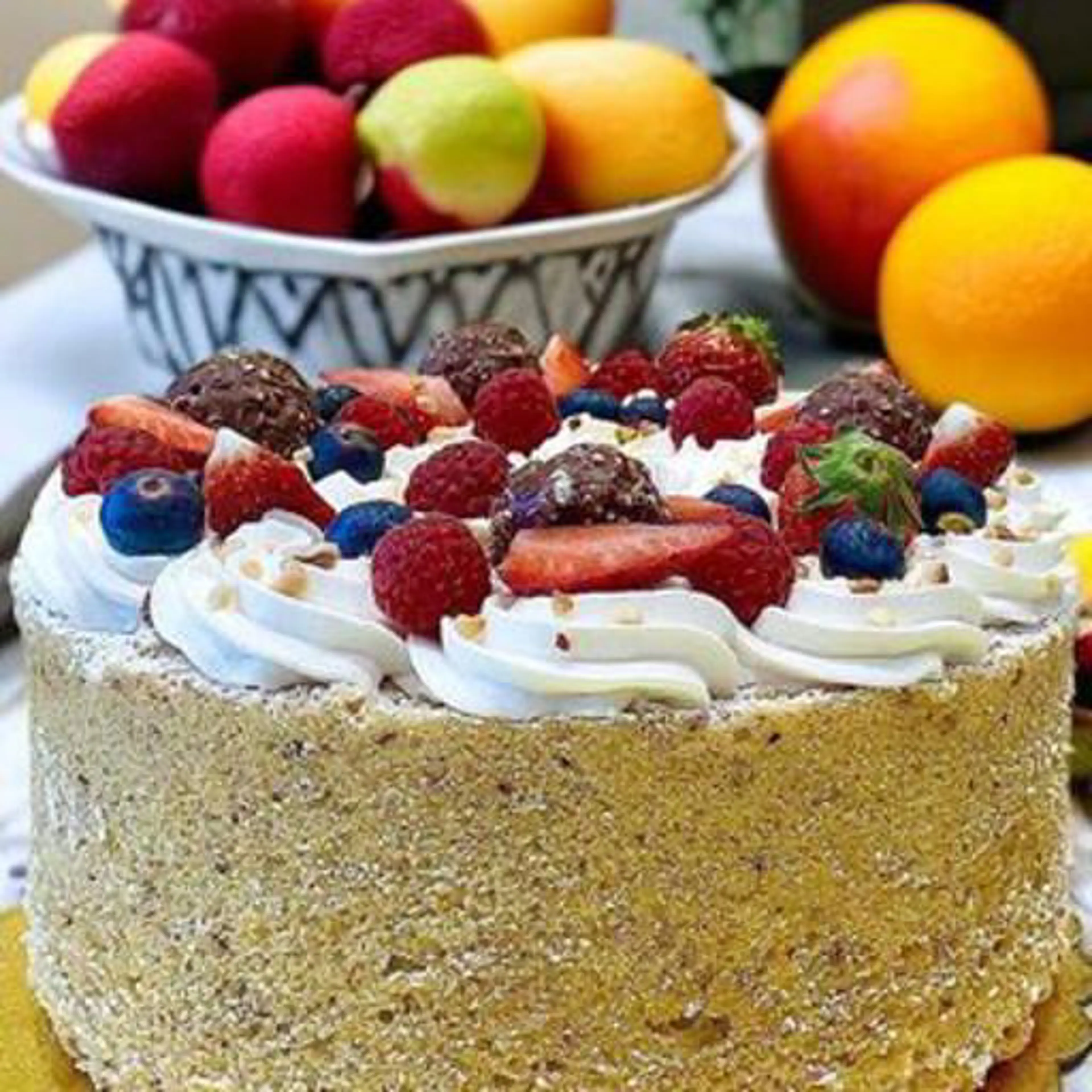 Hazelnut flour chiffon cake
