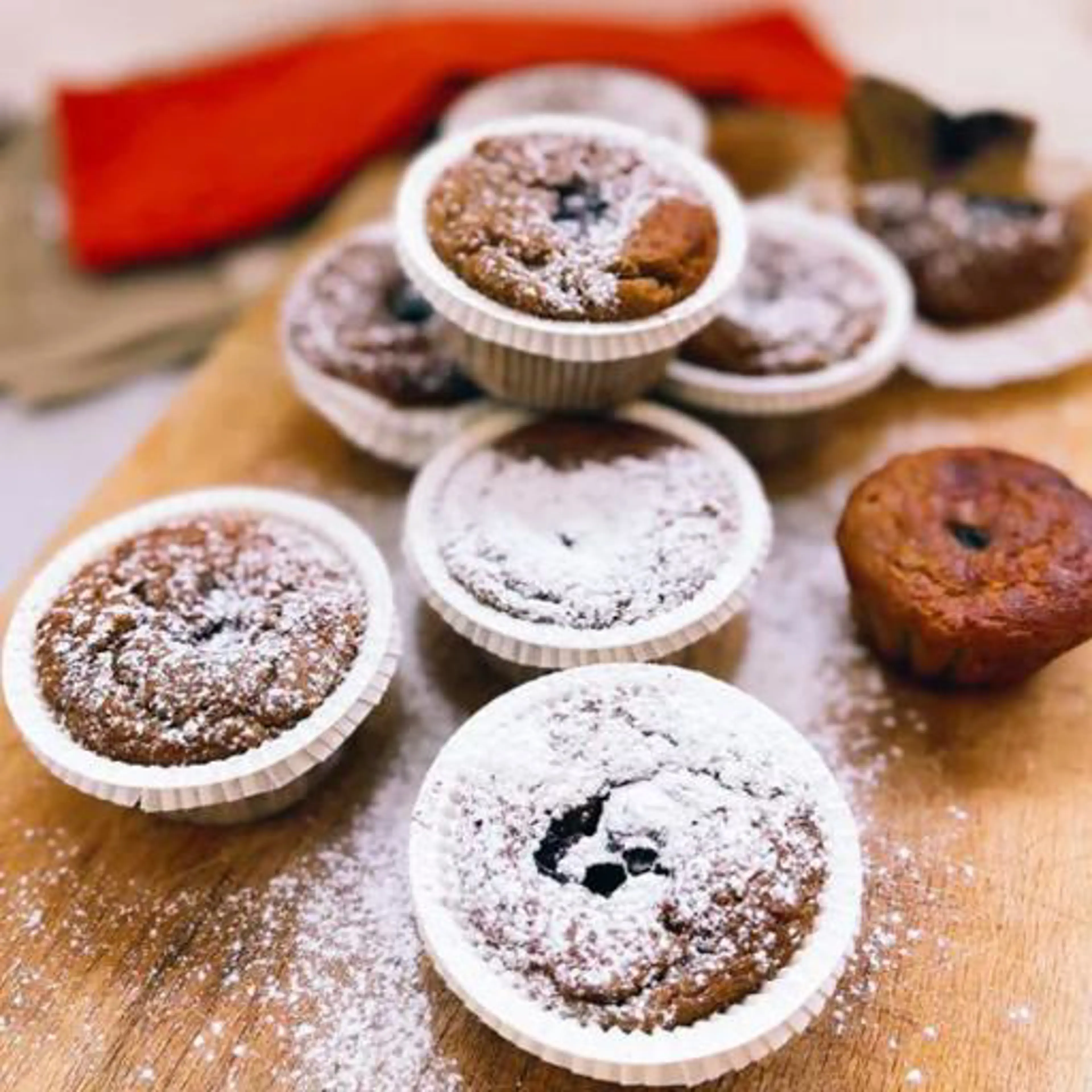 Yogurt and blueberry muffins