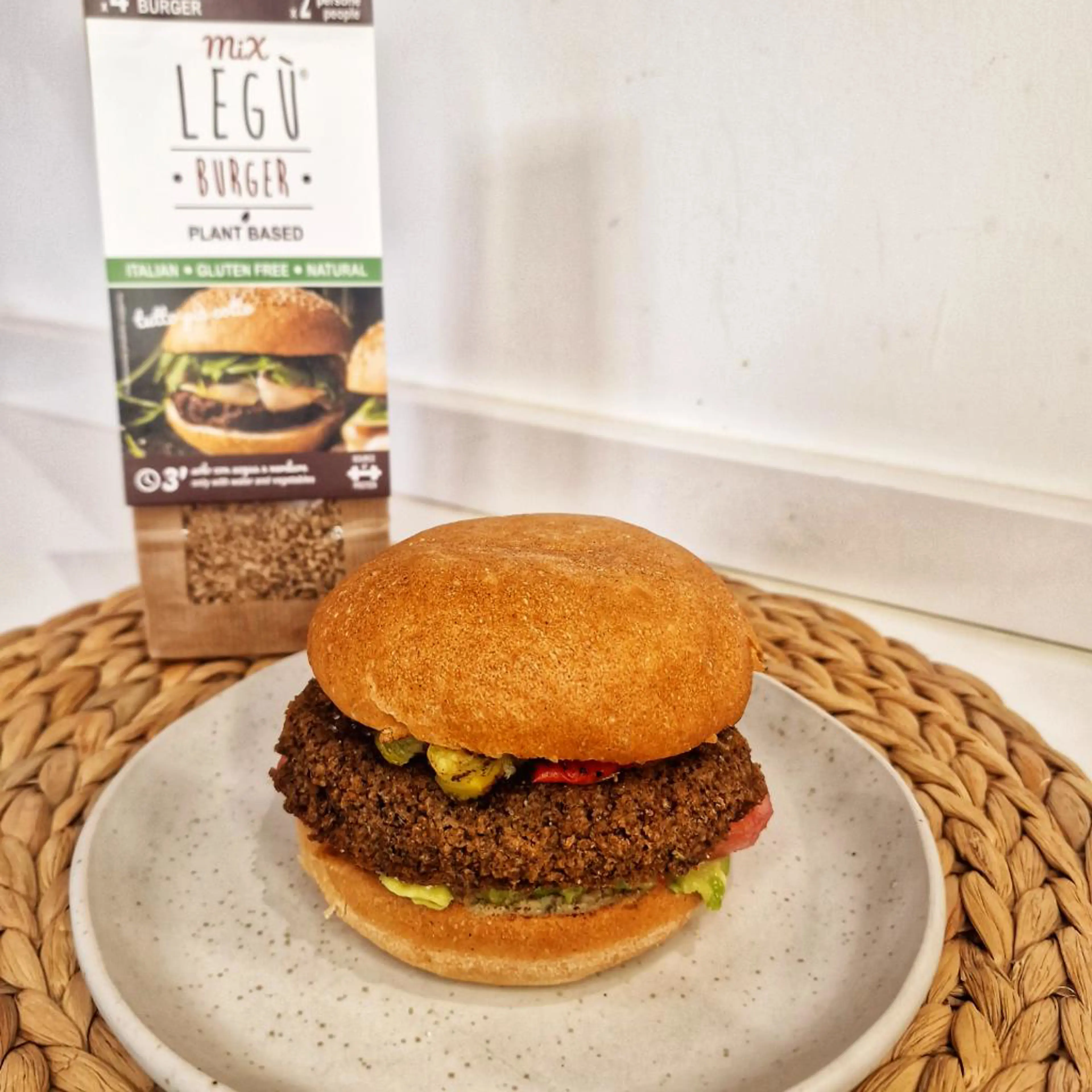 Gluten-Free Sandwich with Plant-Based Burger and Avocado Sauce