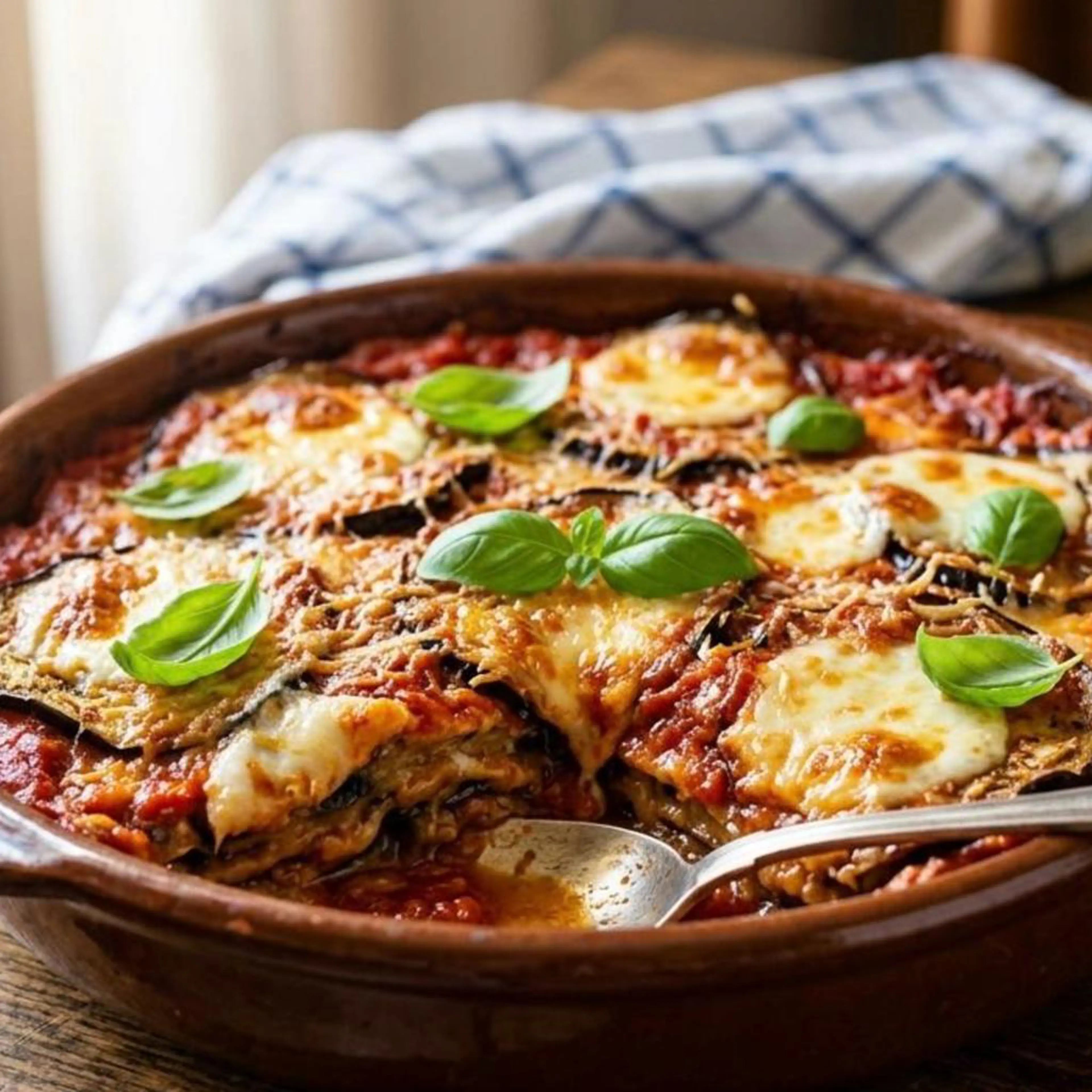 Eggplant Parmigiana without frying