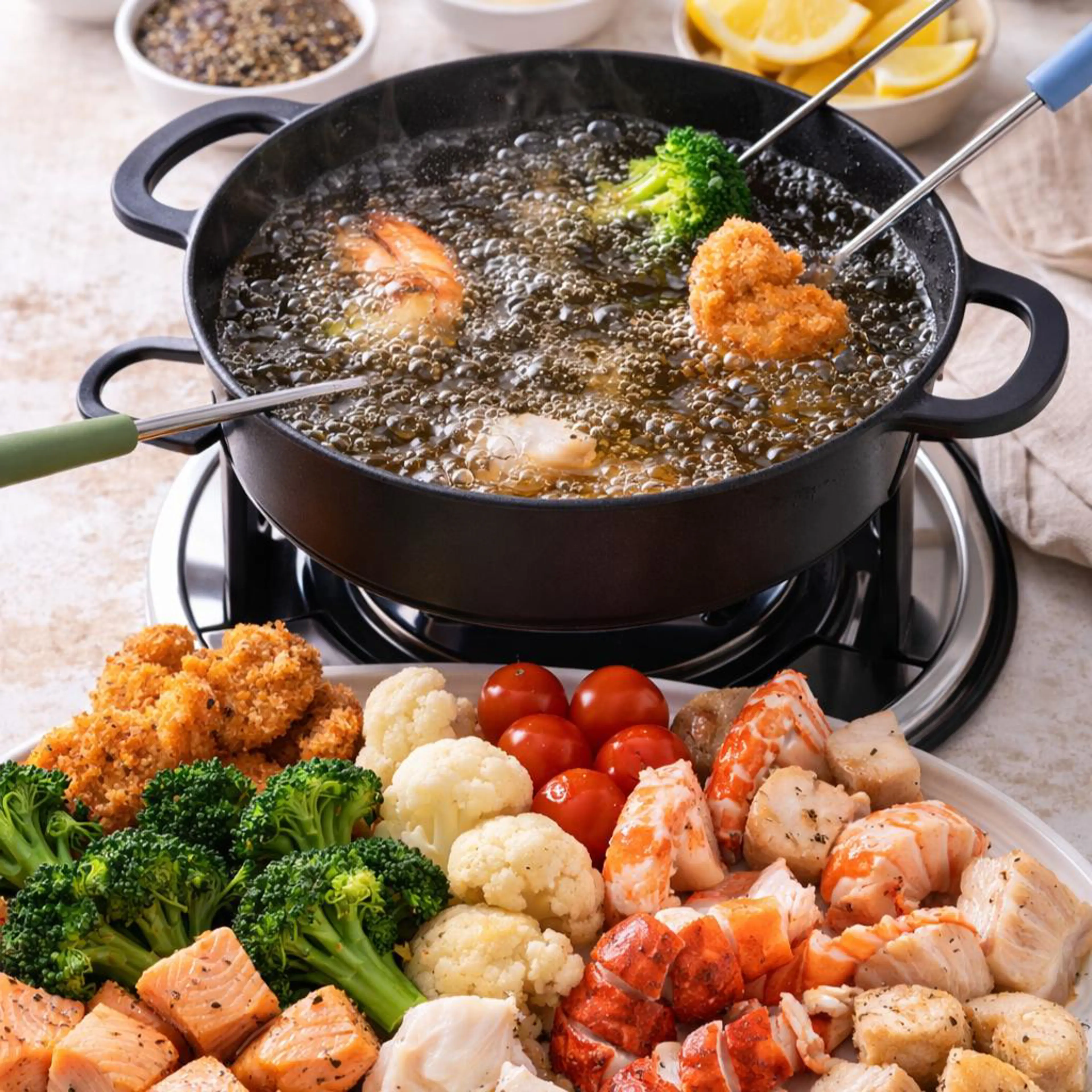 Sebze ve balık bourguignonne