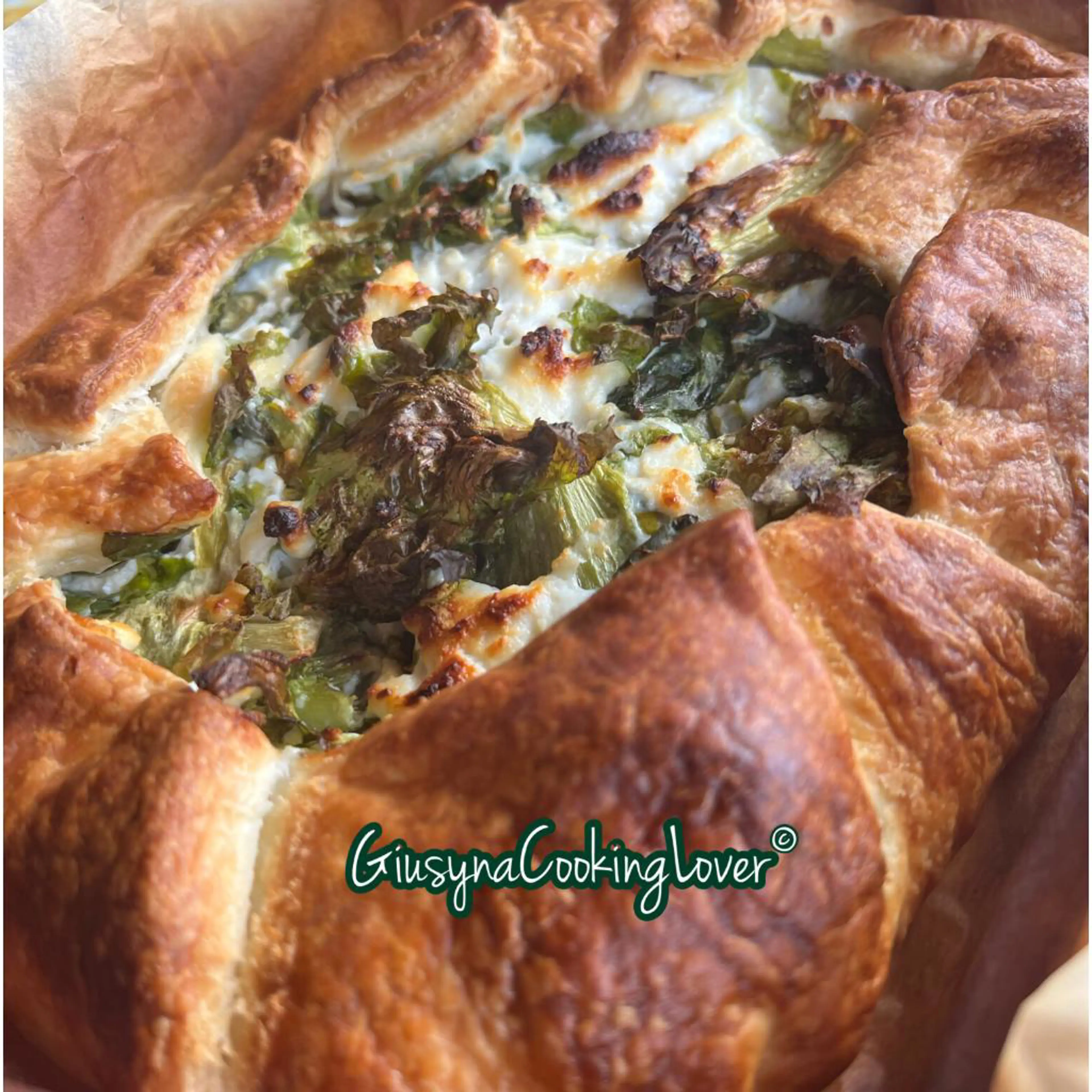 Rustic Ricotta and Escarole Pie