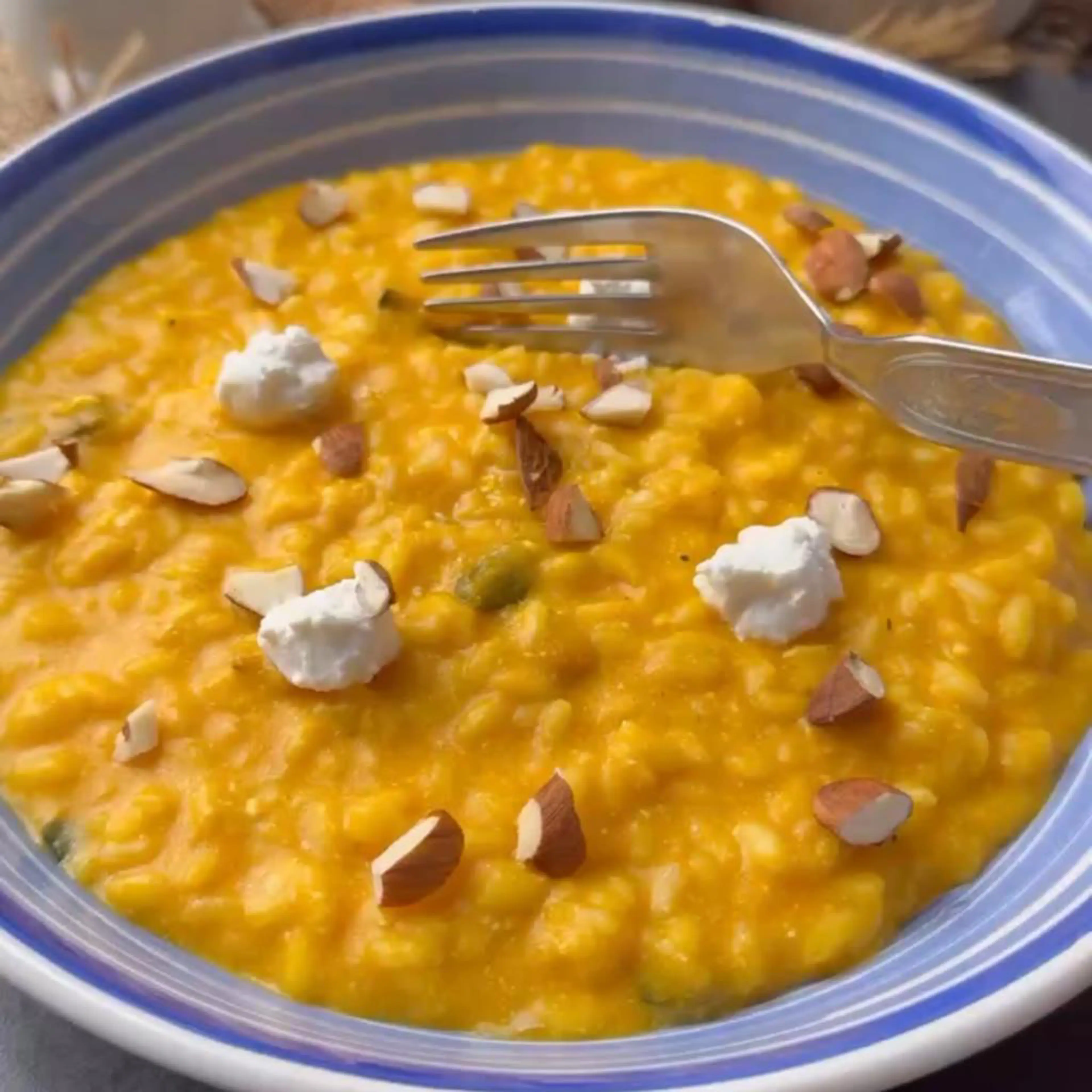 Creamy pasta with risoni, pumpkin and sweet sausage