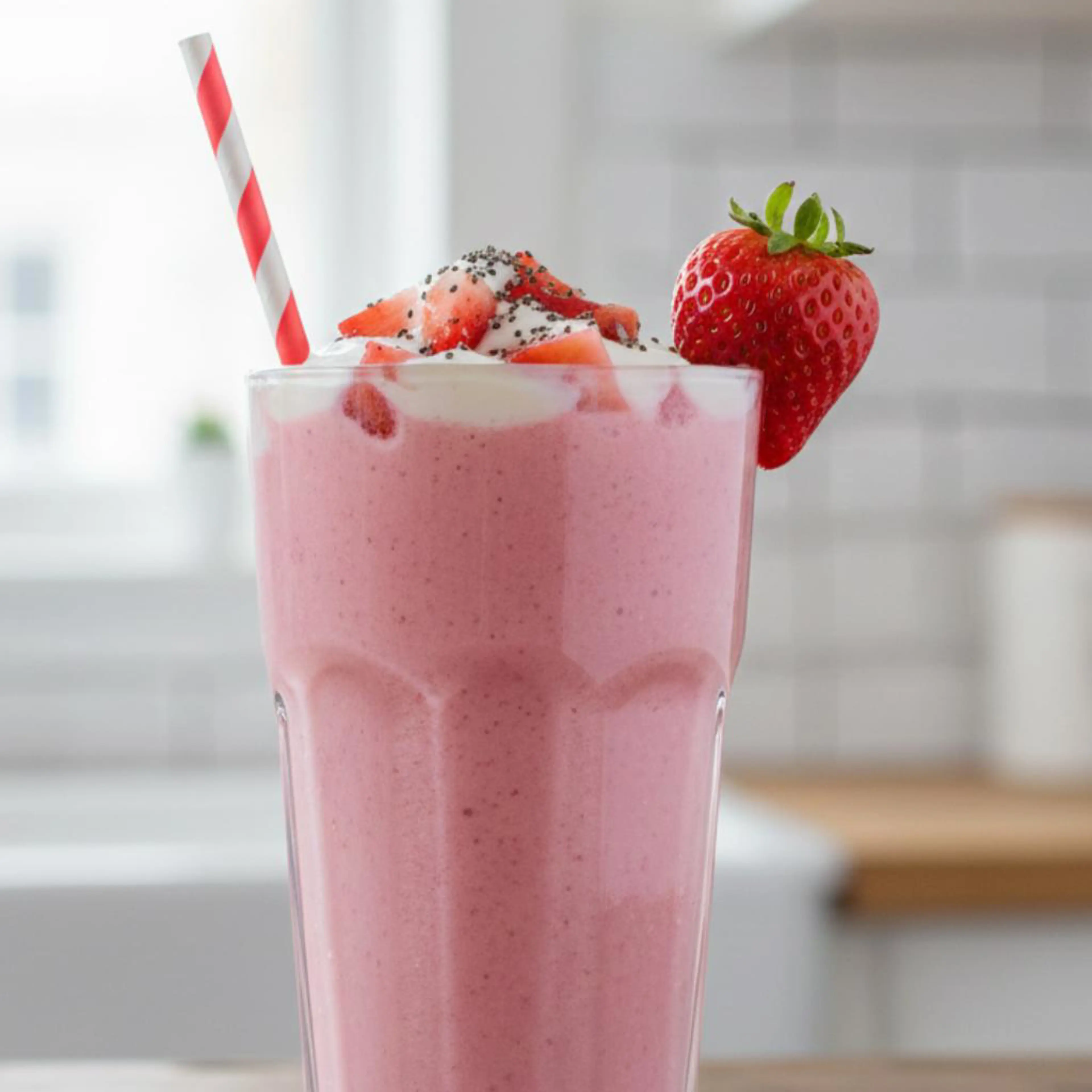 Strawberry protein smoothie