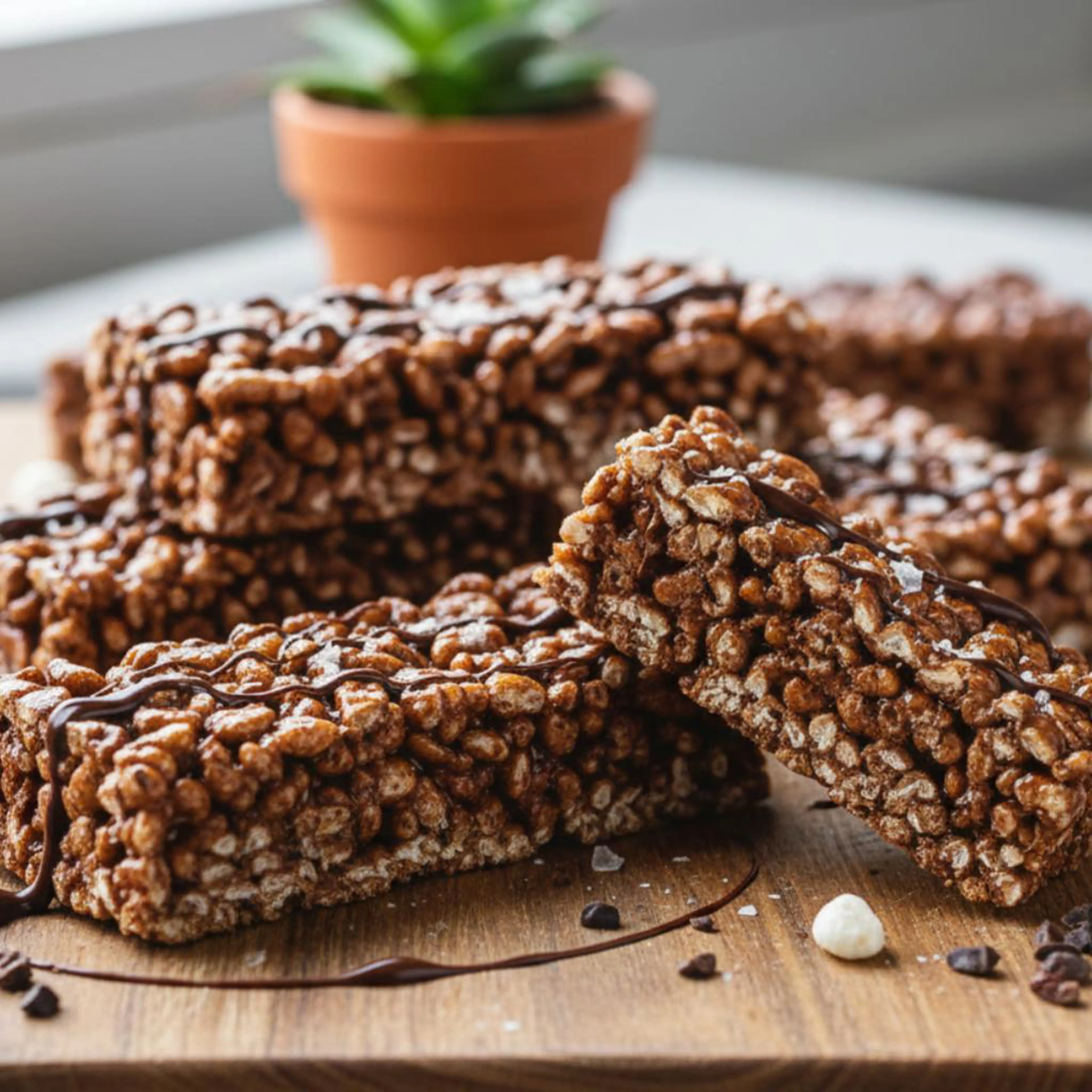 Barrette riso soffiato cacao & agave (vegan, senza glutine)