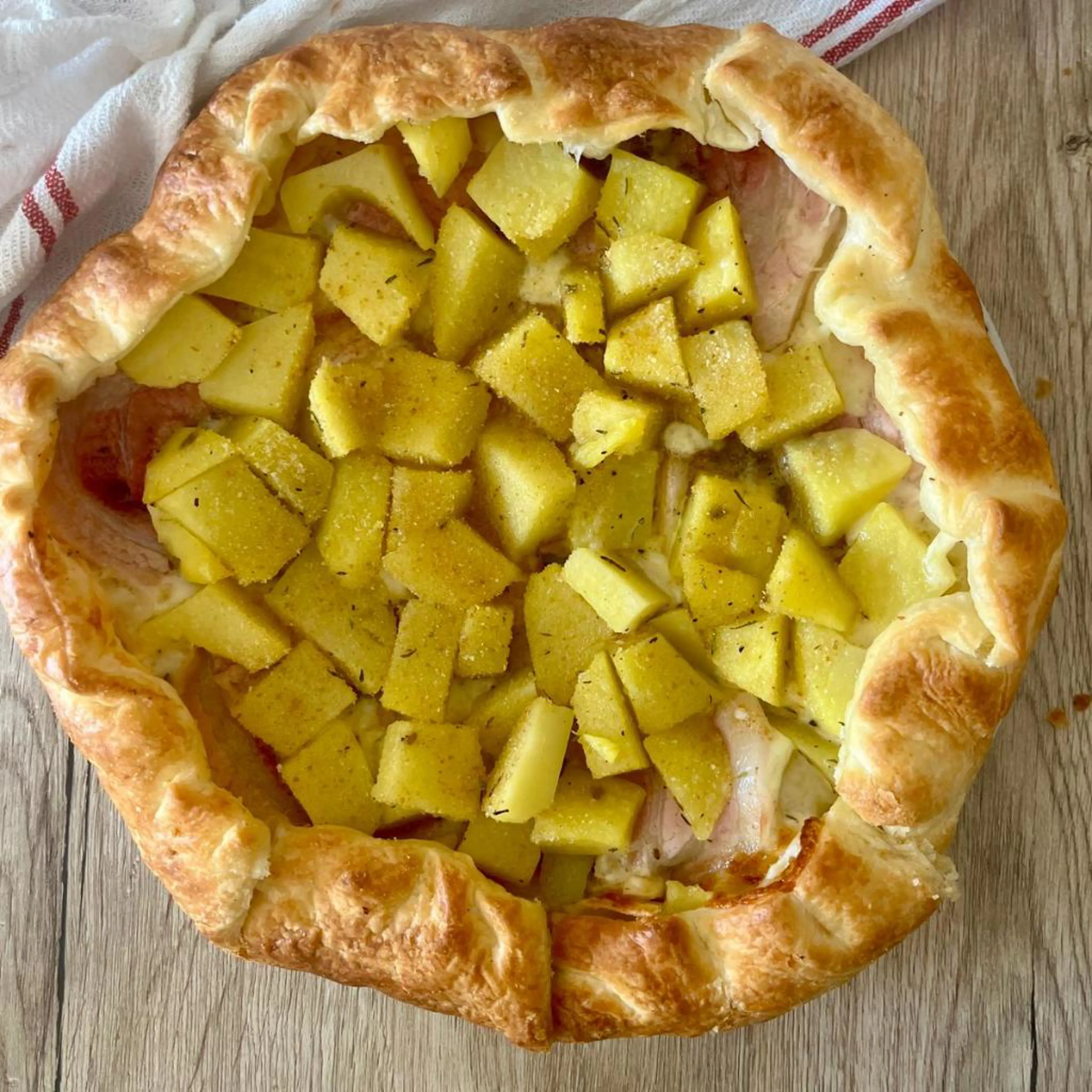 Potato and pancetta savory pie