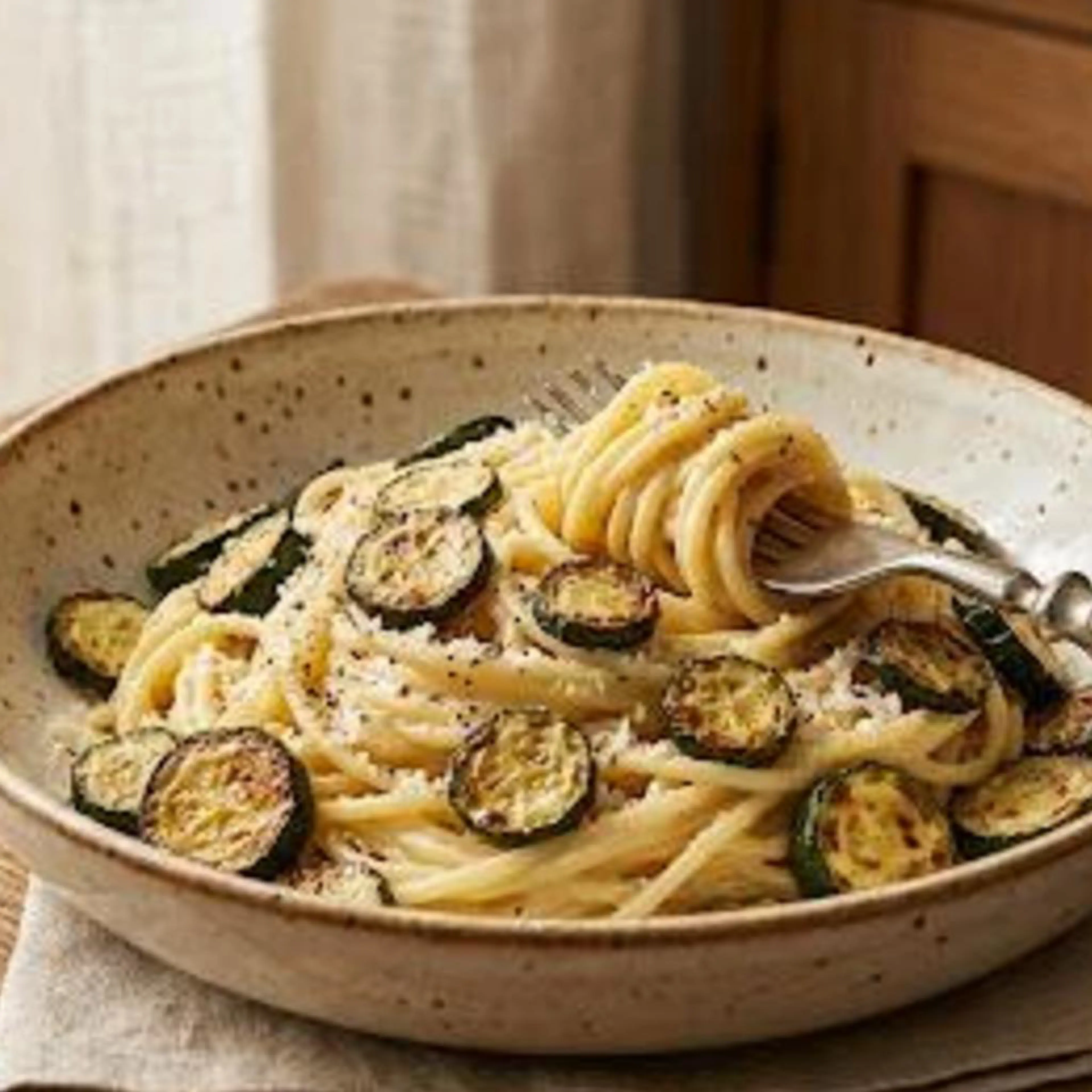 Carbonara aux courgettes