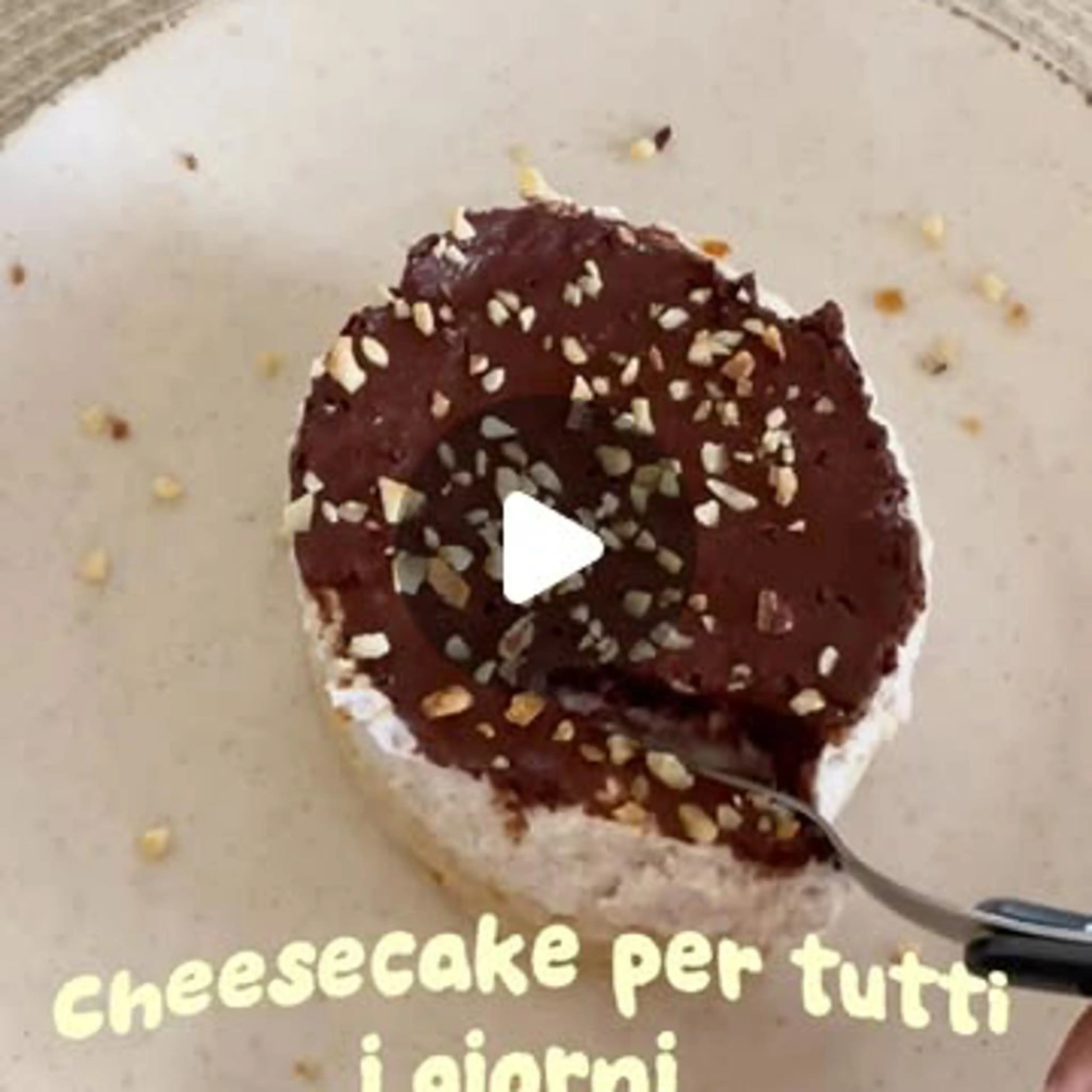 Yogurt and cocoa breakfast cheesecake
