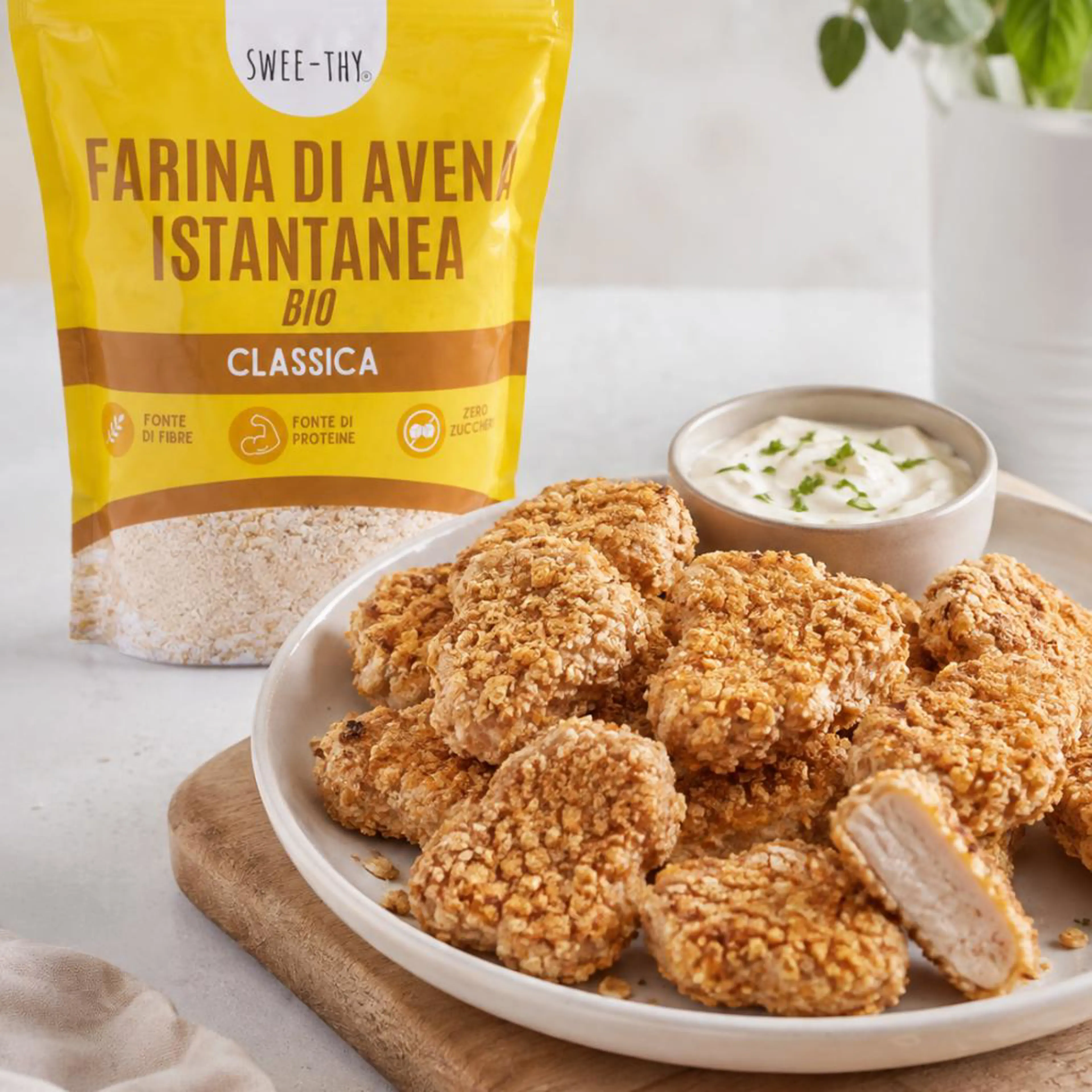 Protein nuggets di pollo all'avena