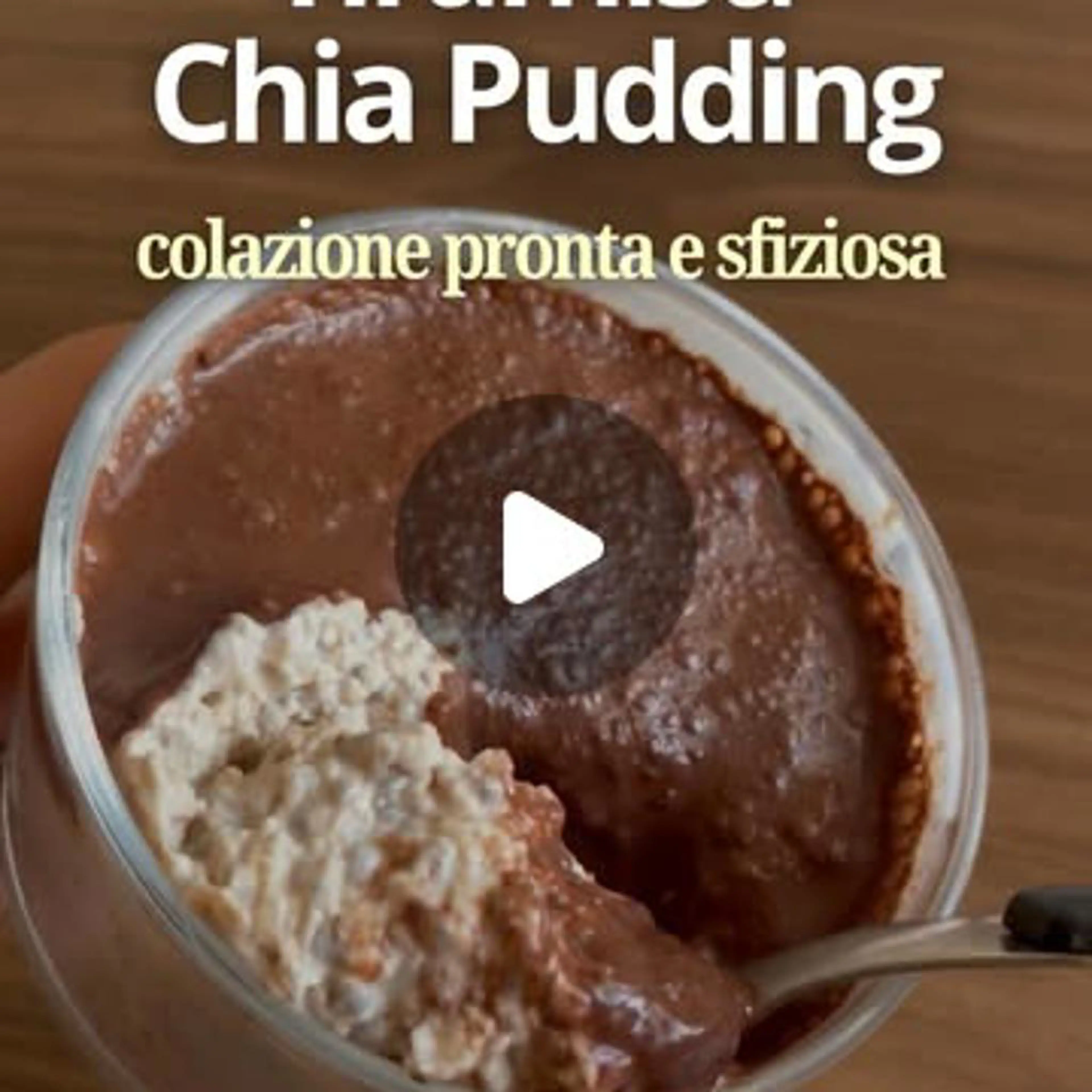 Pudim de chia de tiramisù com café e cacau