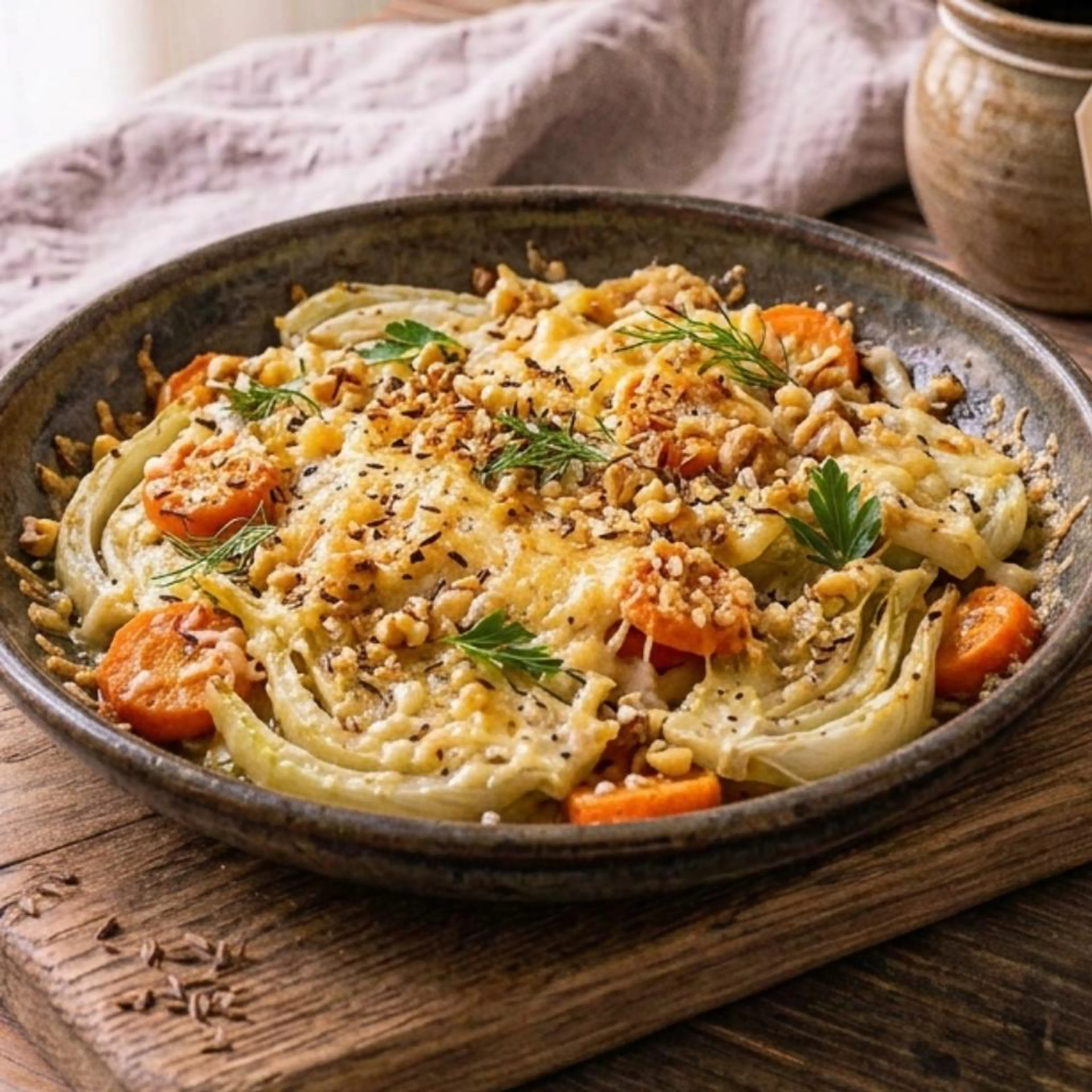 Fenchel und Karotten aus dem Ofen