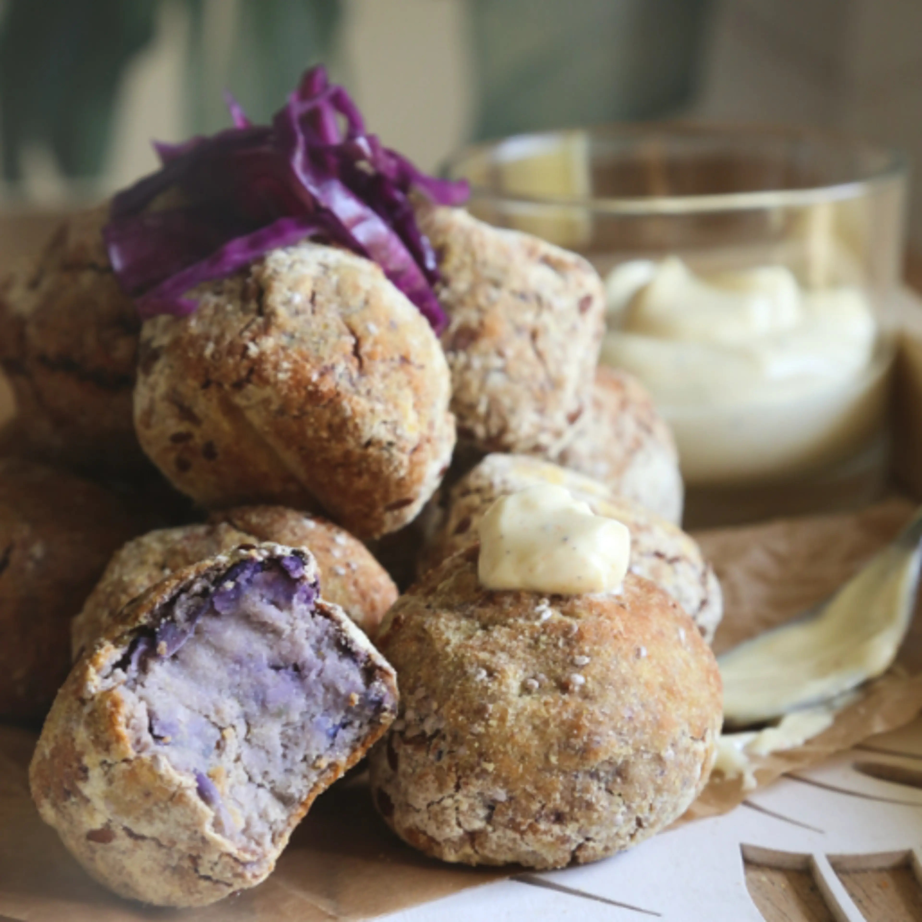 PURPLE CHICKPEA FALAFEL