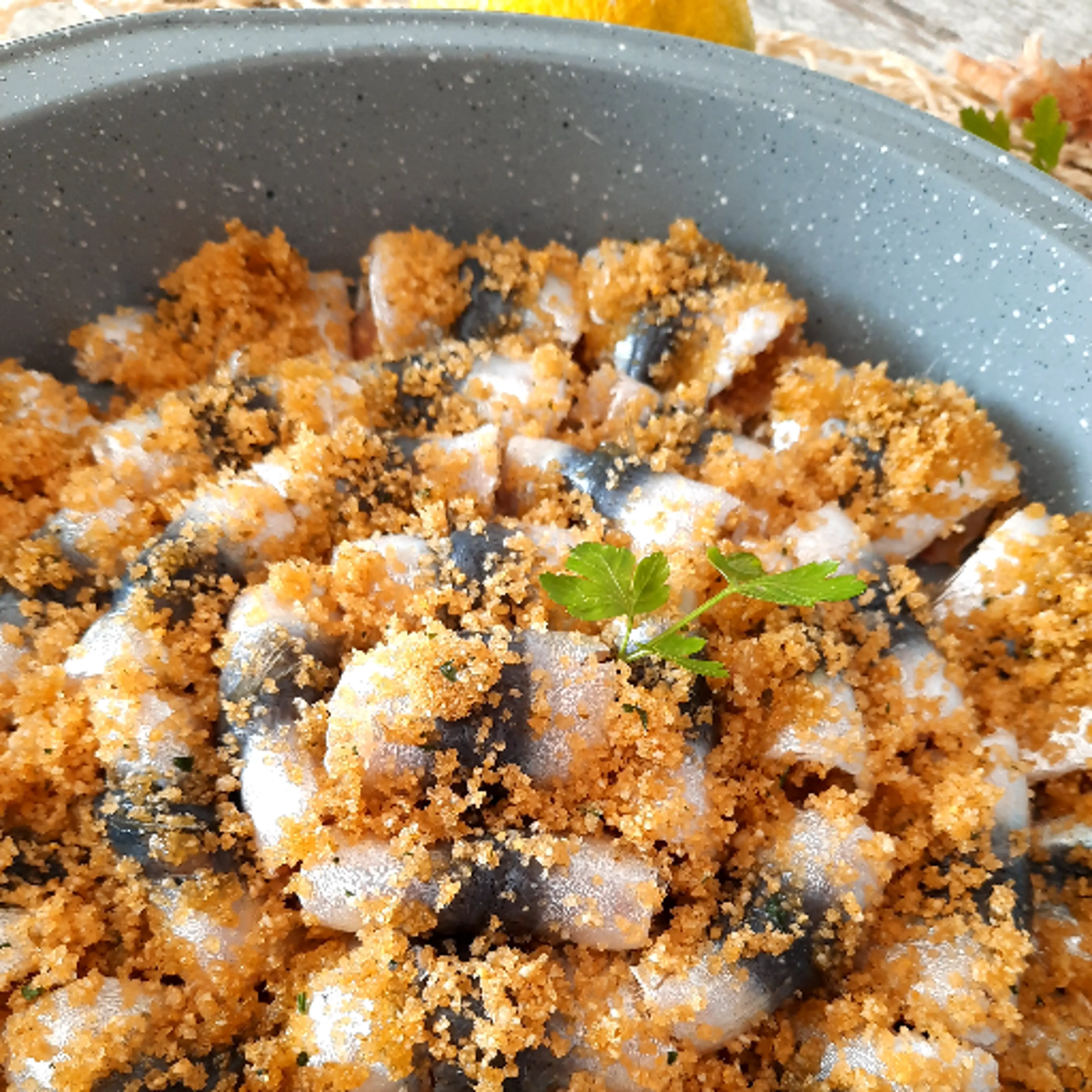 Gratinated sardines
