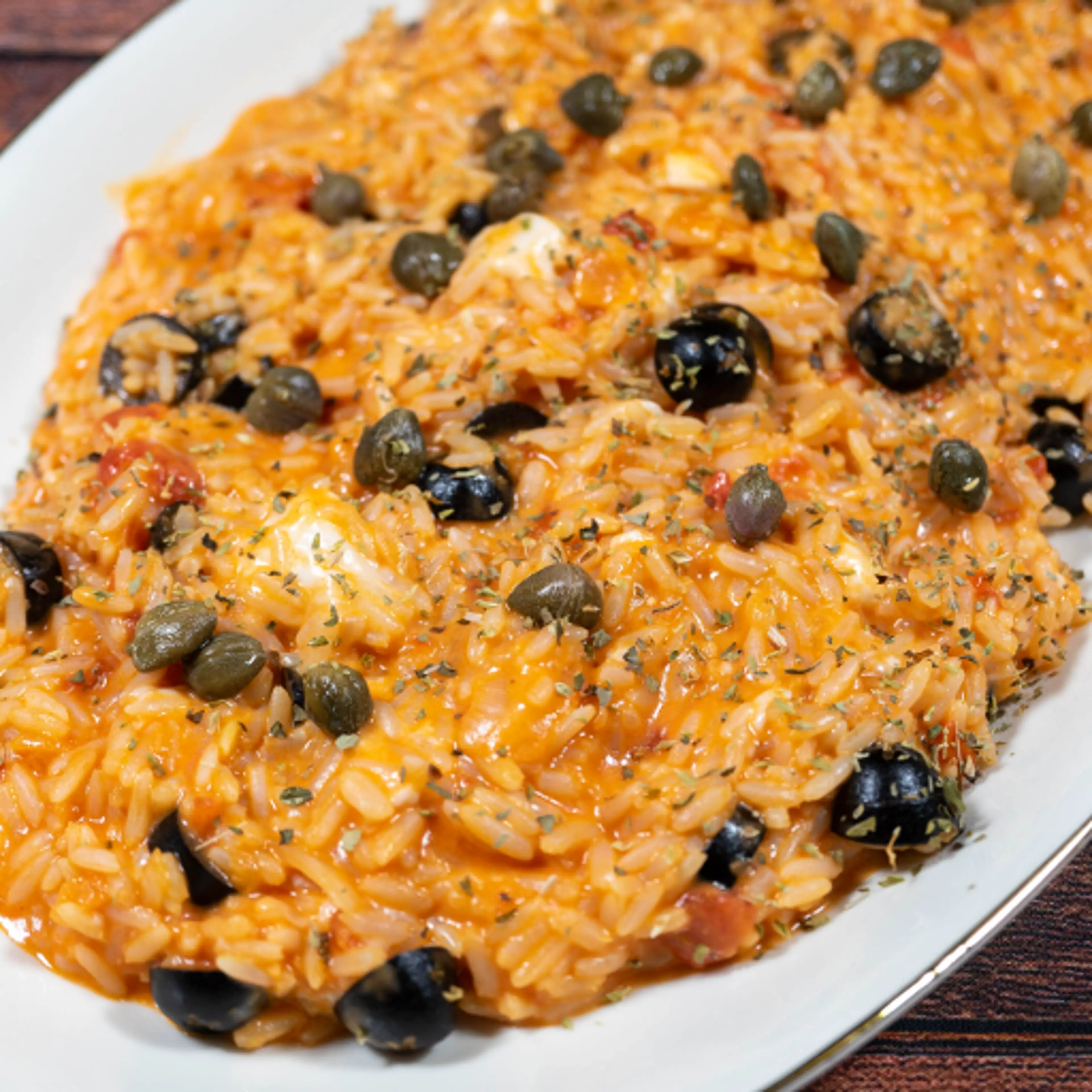 Vegan pizzaiola risotto