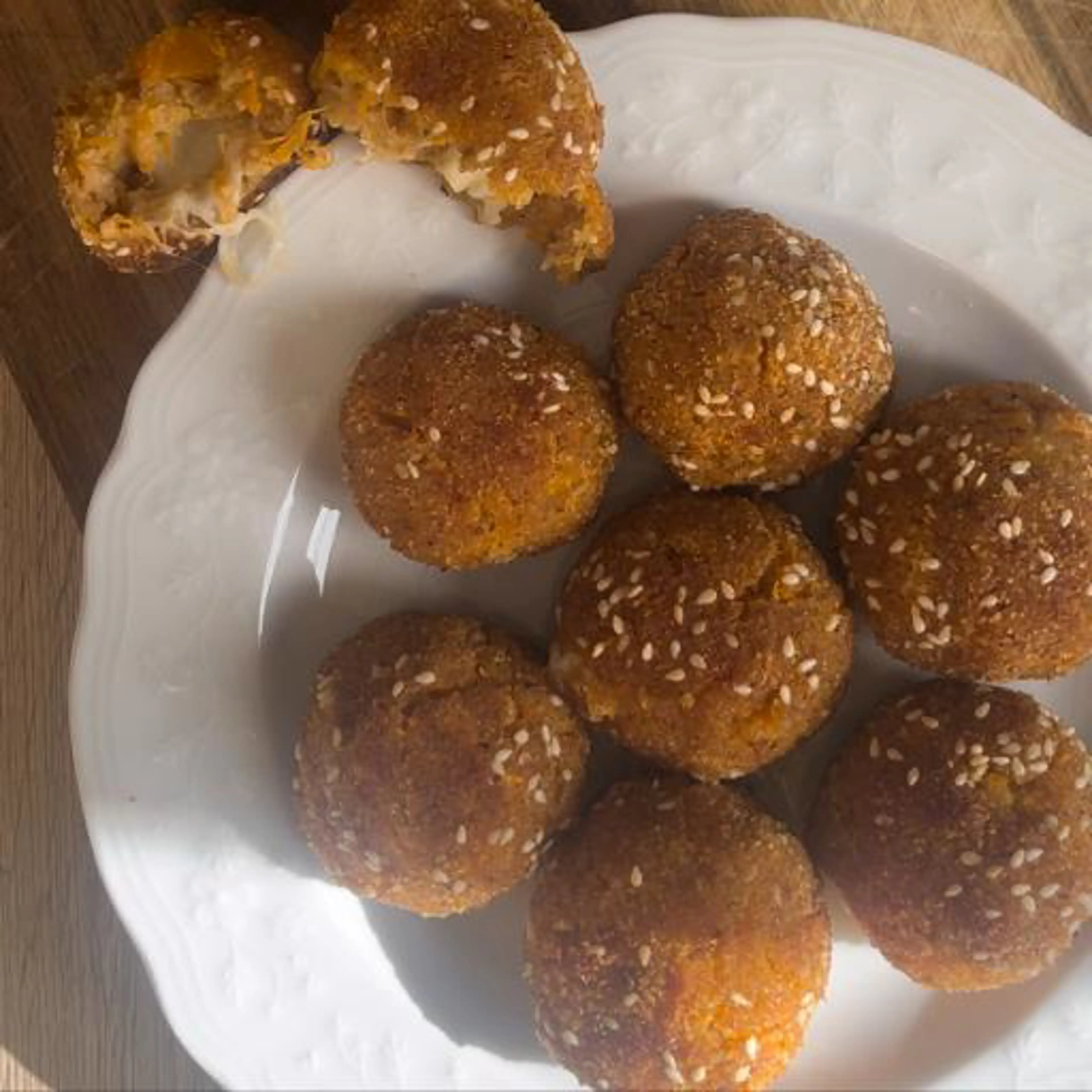 Kürbisklößchen.. mit schmelzendem Kern!