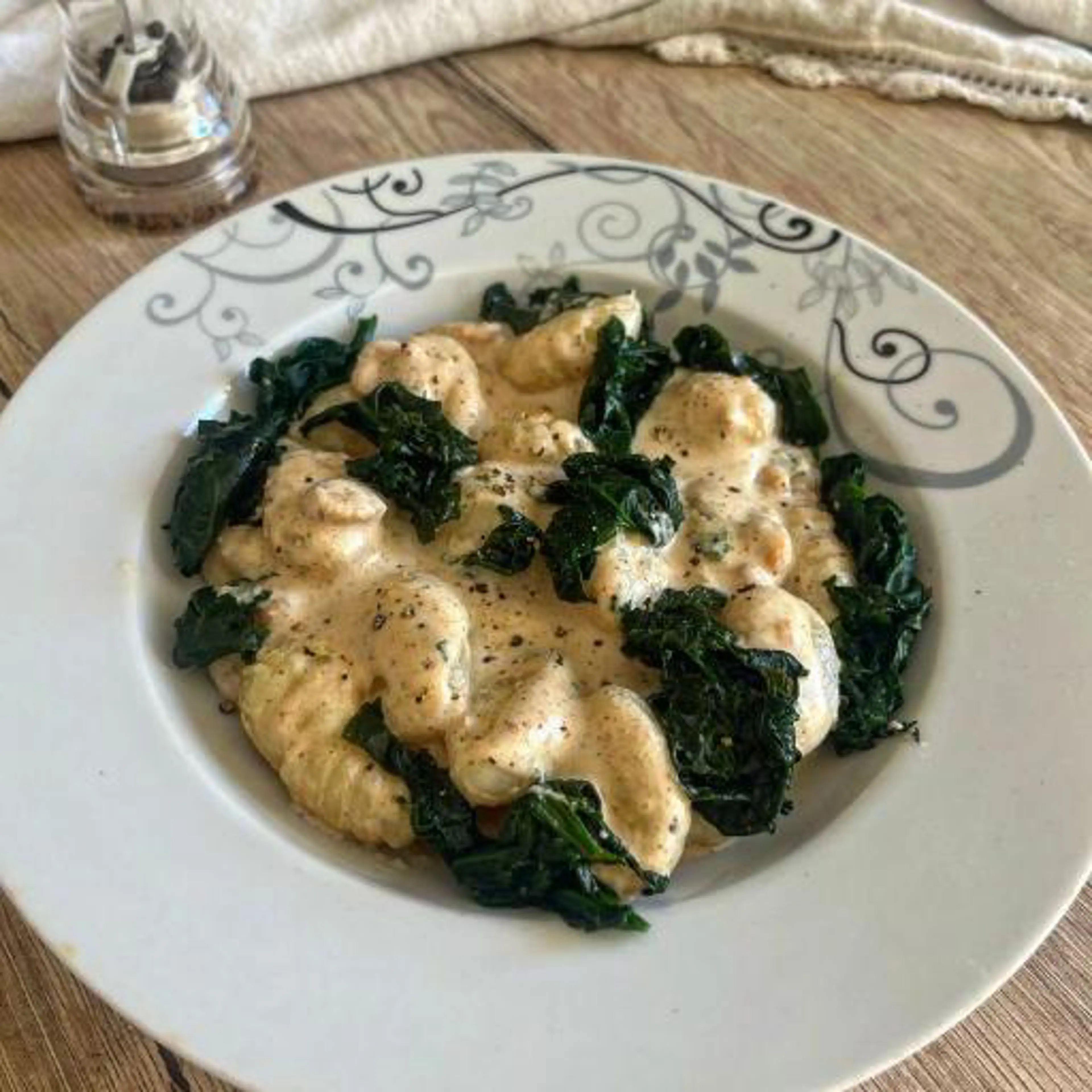 Gnocchis à la crème de noisettes