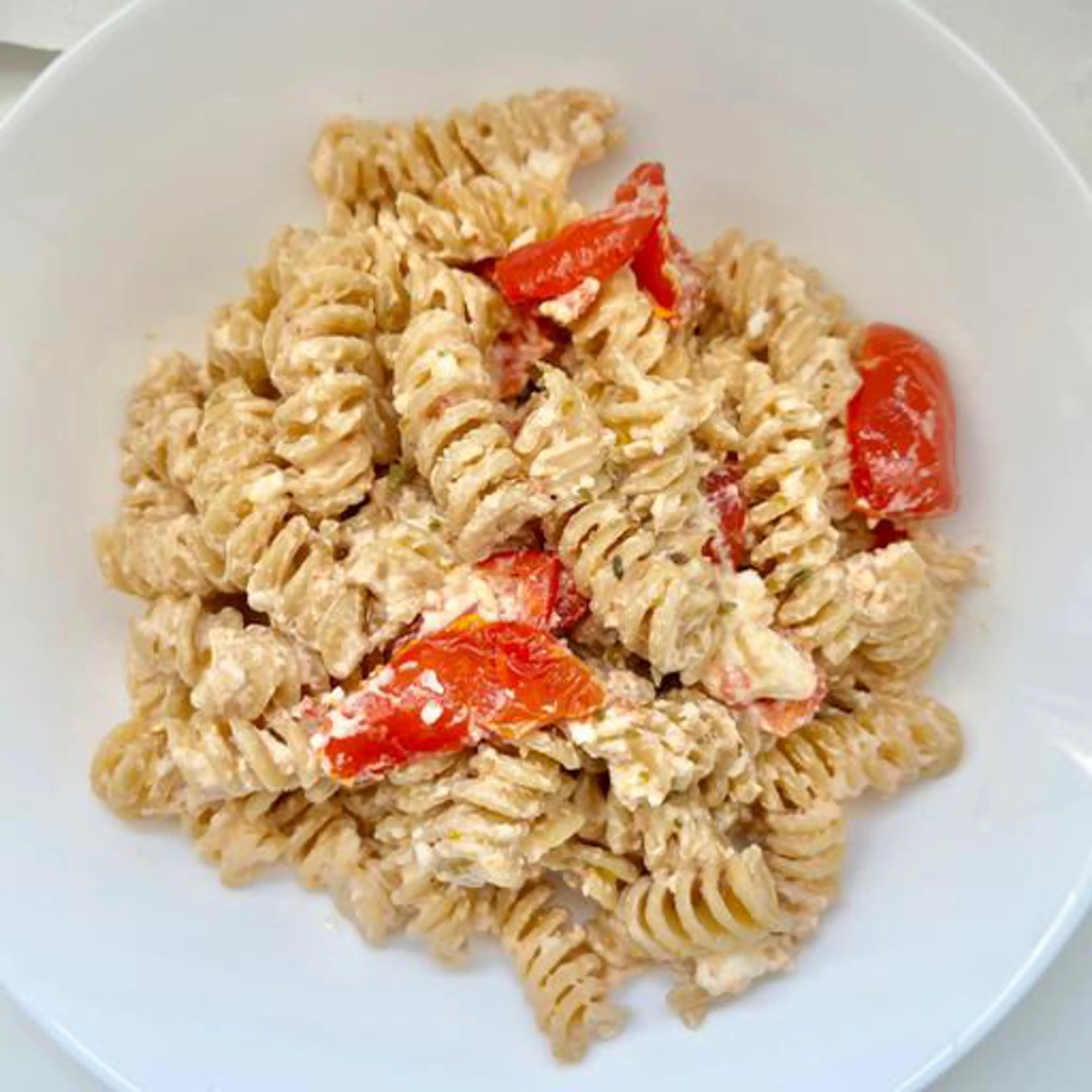 Pasta with feta and cherry tomatoes