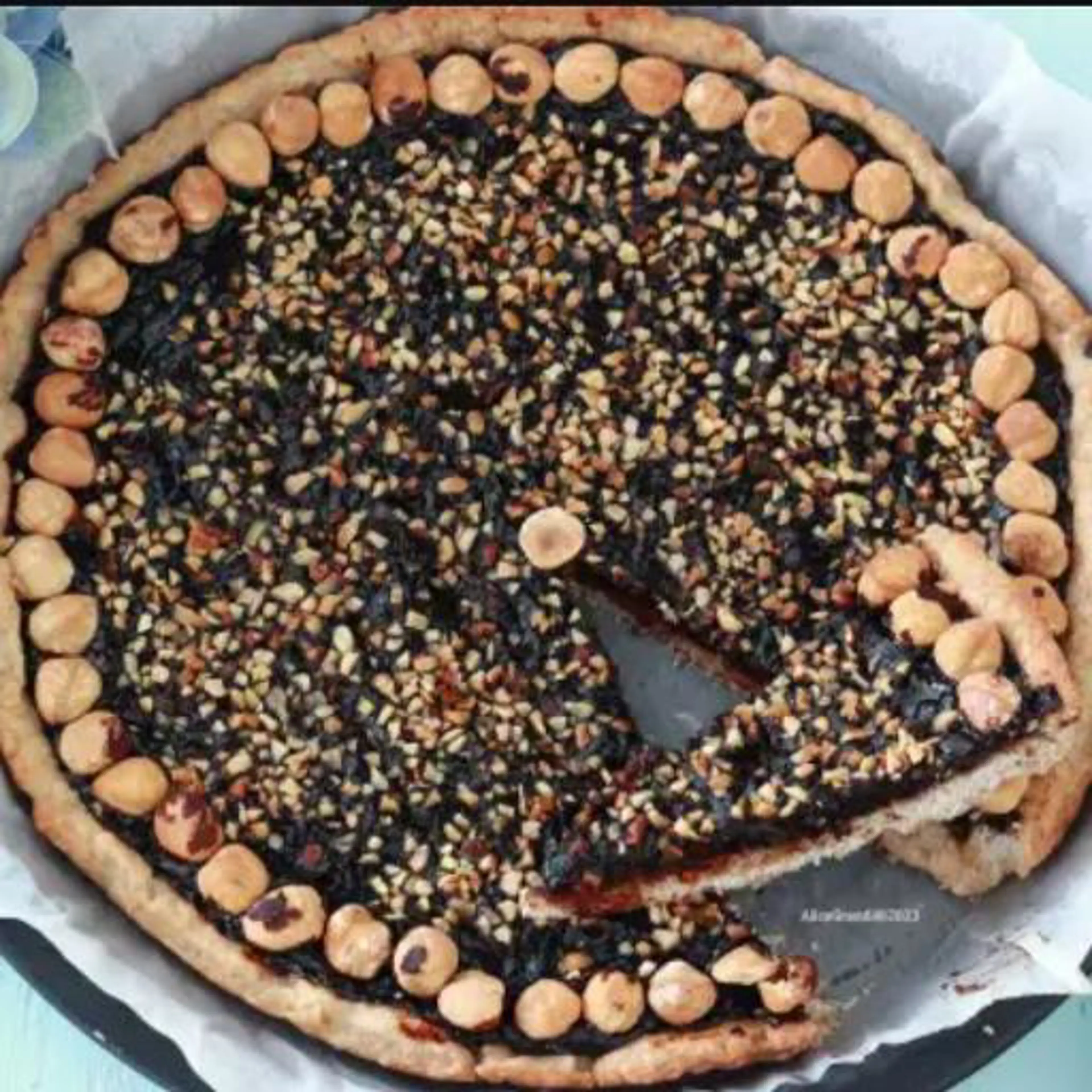 Wholemeal vegan jam tart