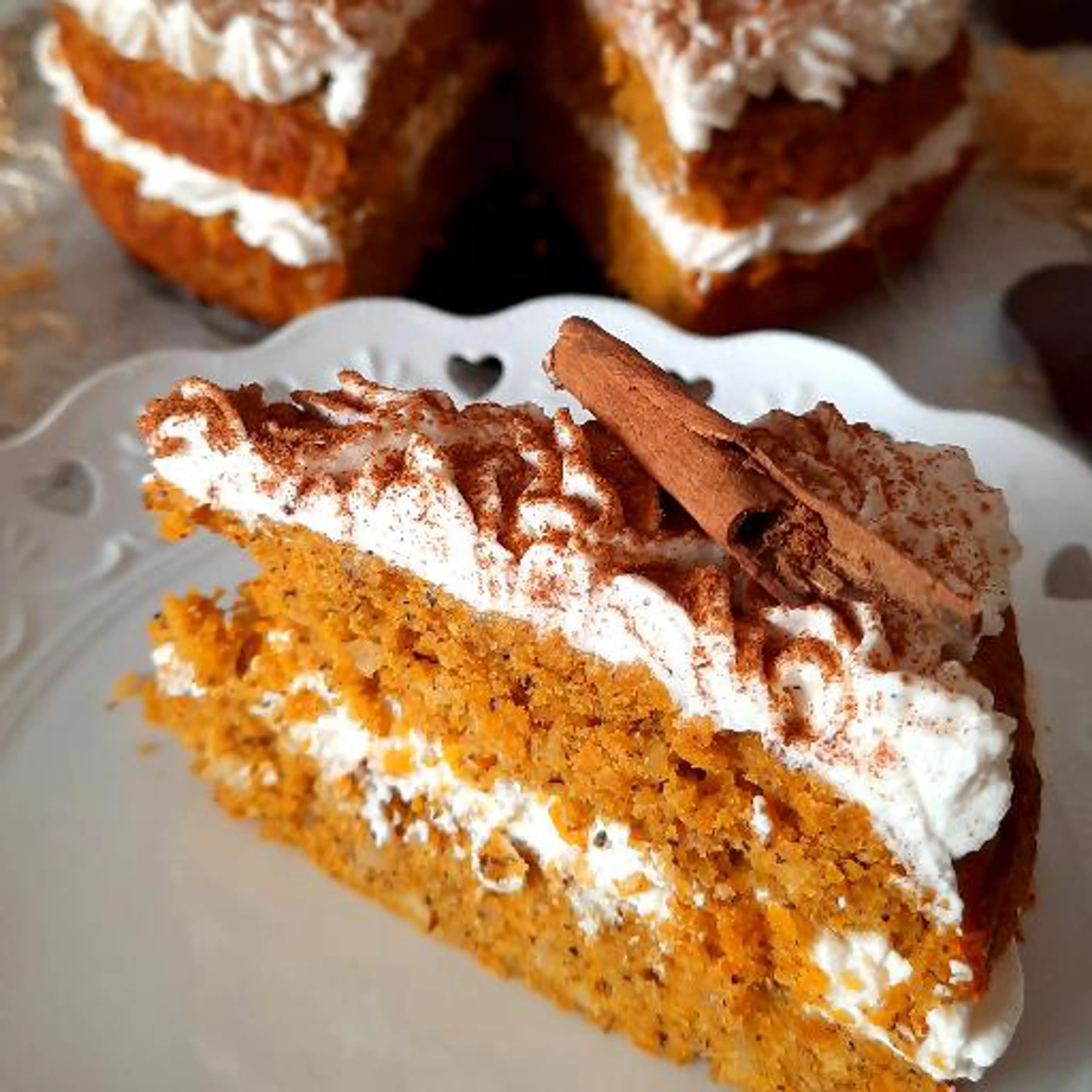 Pumpkin and buckwheat flour cake