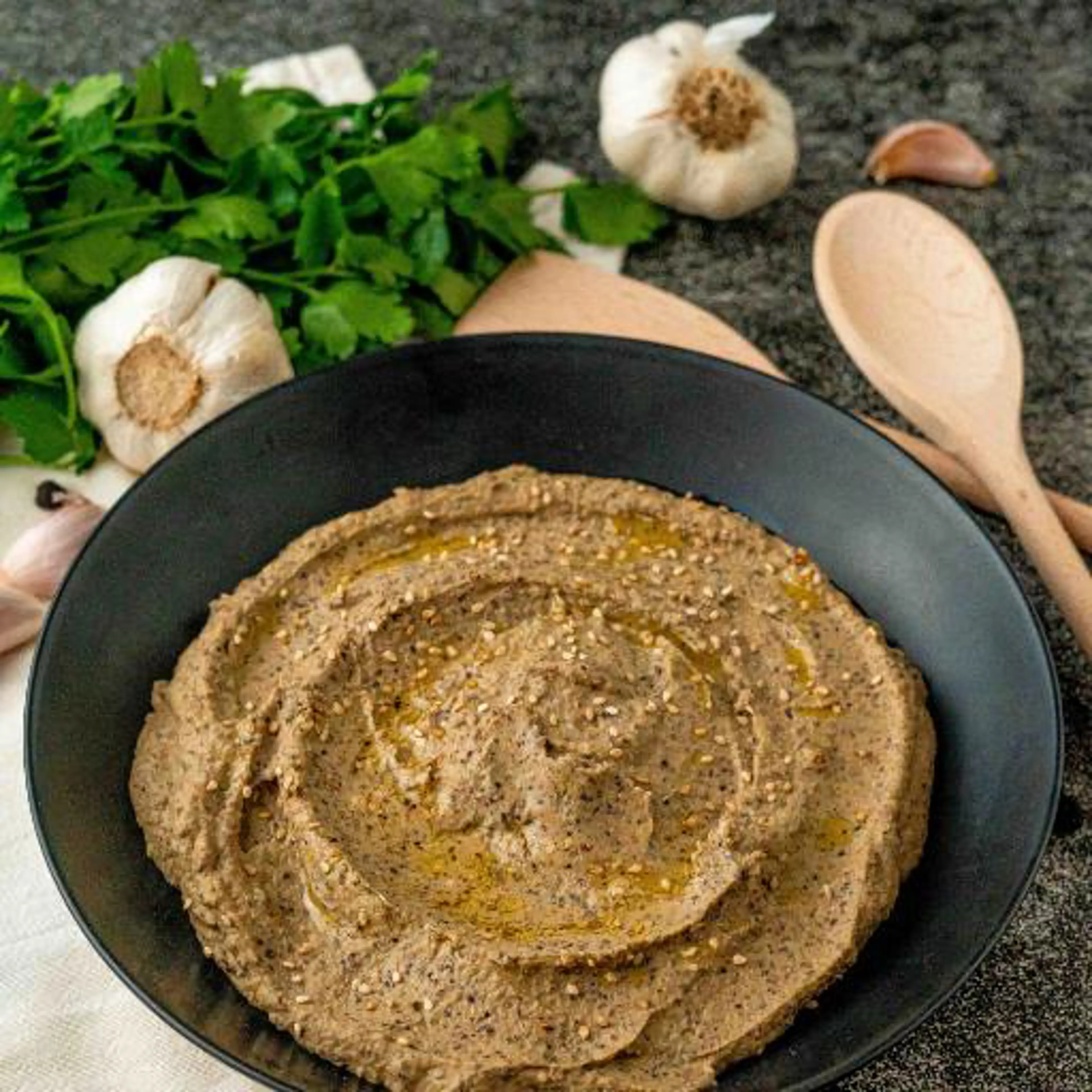 Black Chickpea Hummus