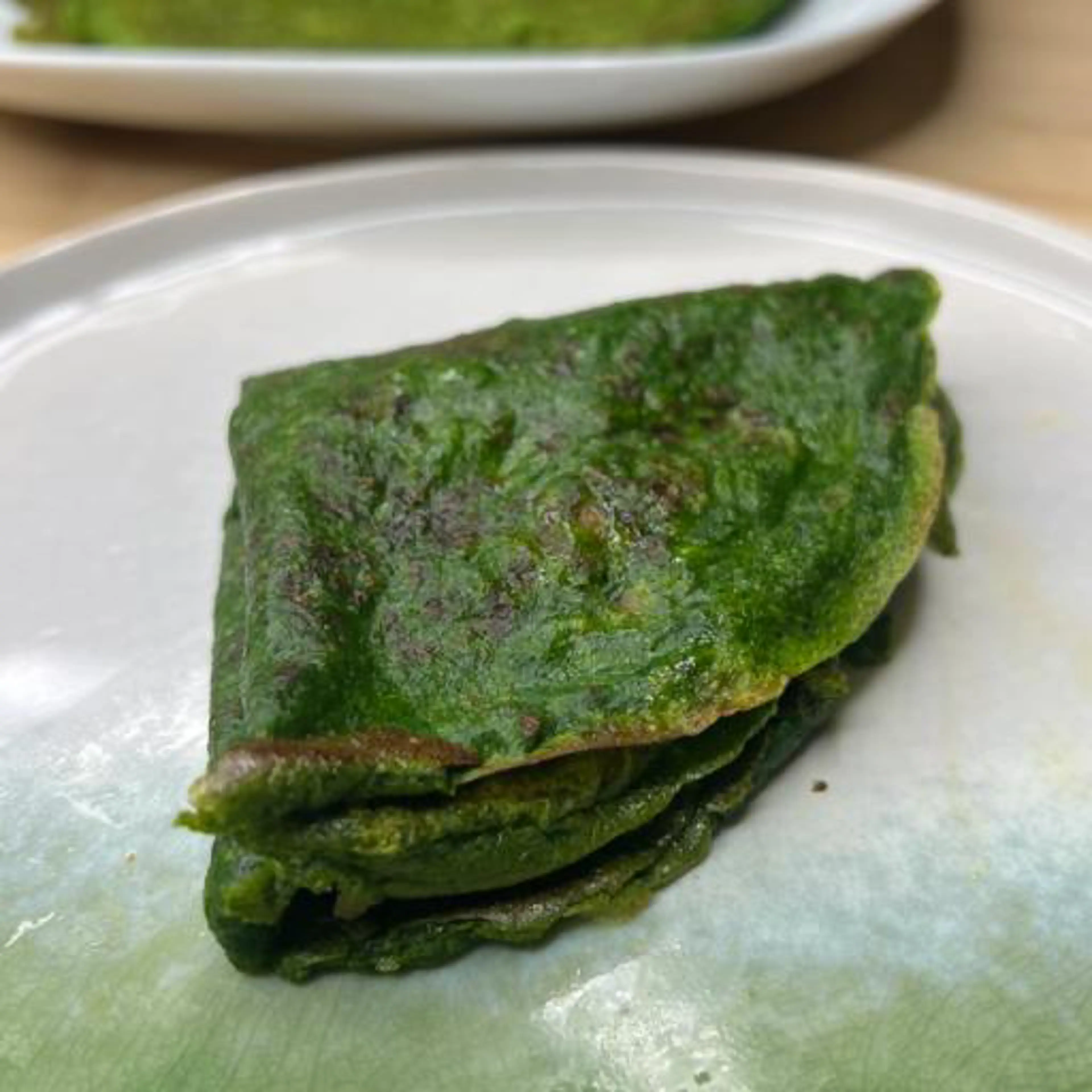 Gluten-free spinach crêpes