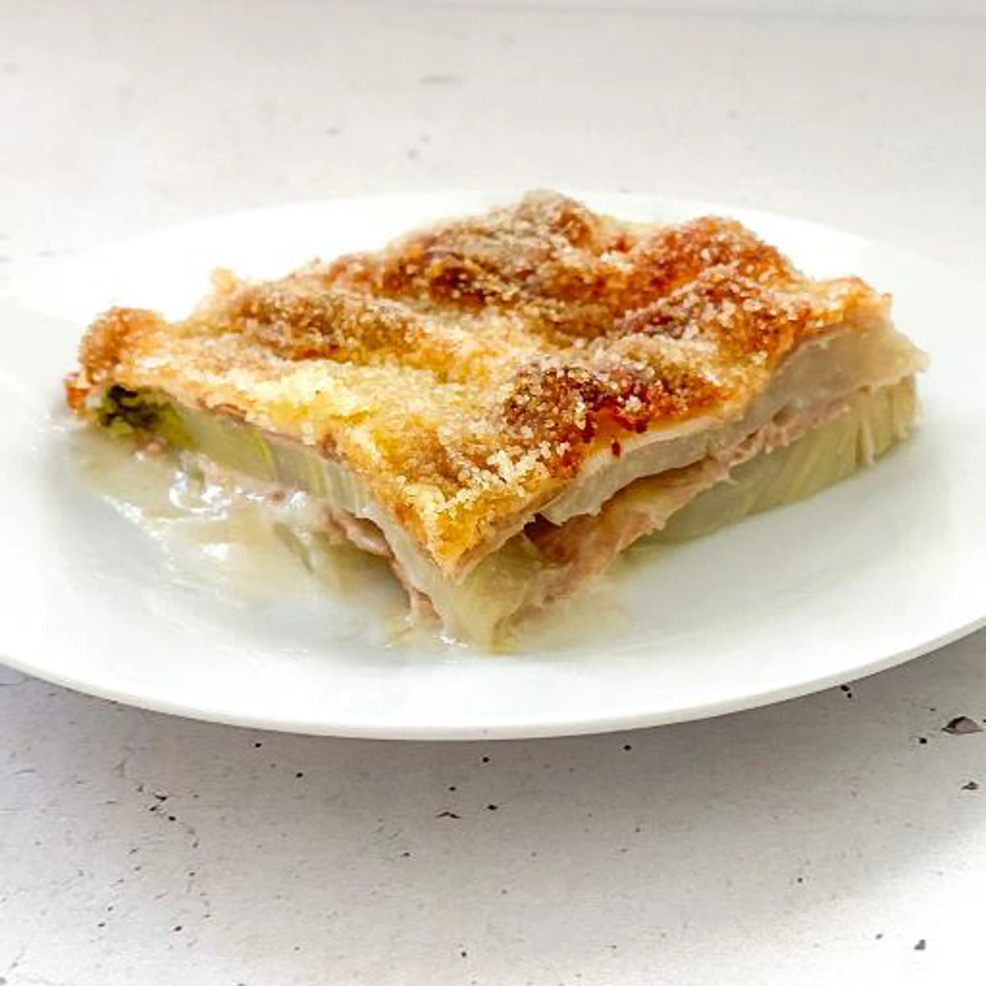 Fennel and cured ham casserole