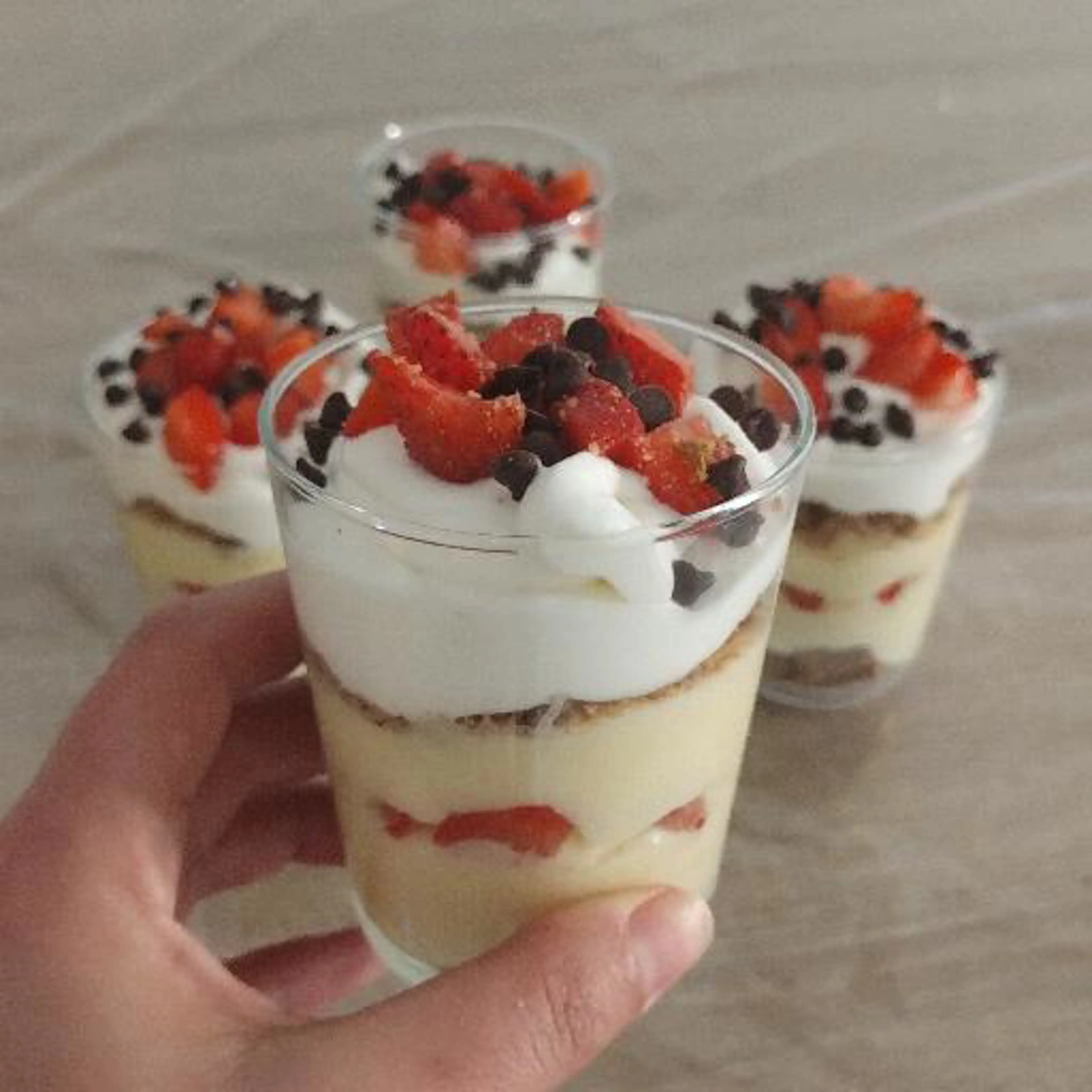 Cream and Strawberry Dessert